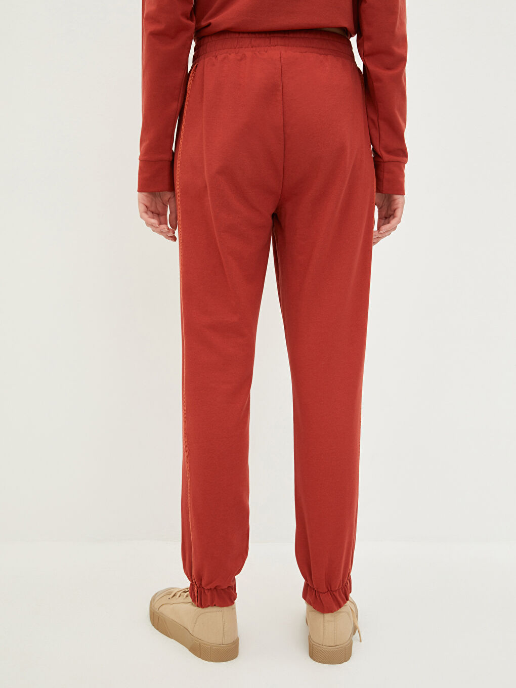 Ženske Jogger Pantalone Sa Elastičnim Strukem i Džepovima-4