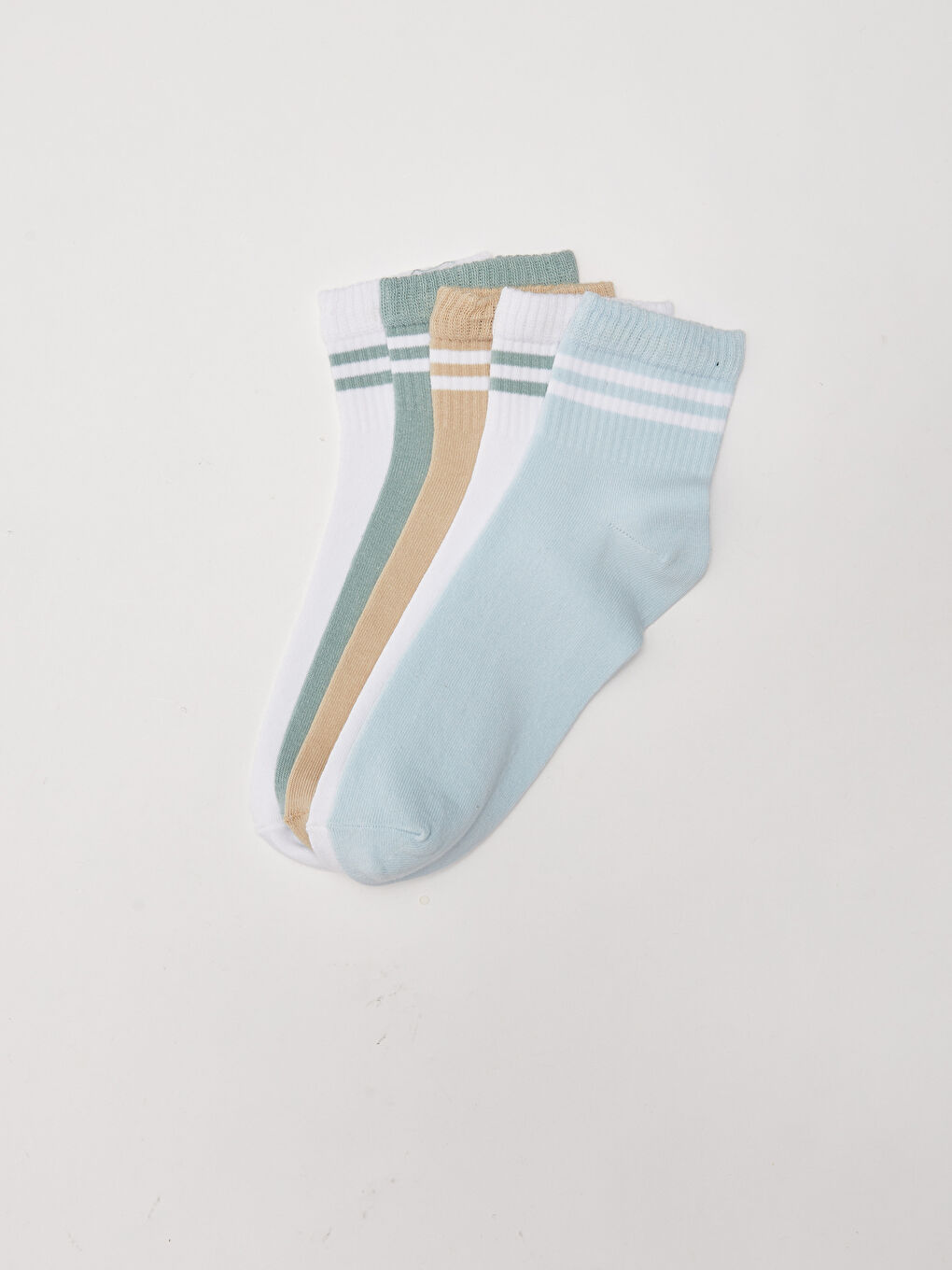 Mavi Çizgili Erkek Soket Çorap 5'li