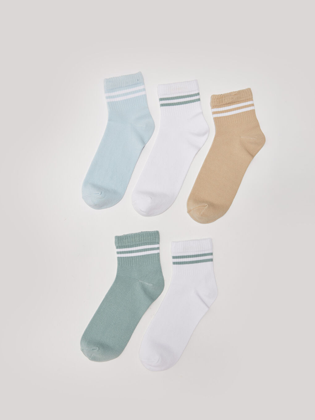 Mavi Çizgili Erkek Soket Çorap 5'li-1