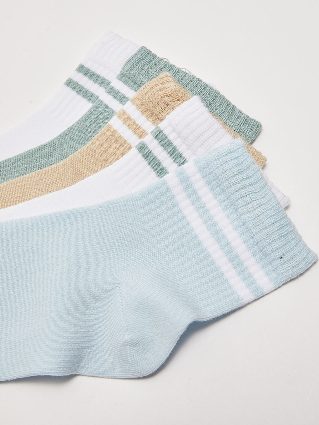 Mavi Çizgili Erkek Soket Çorap 5'li-2