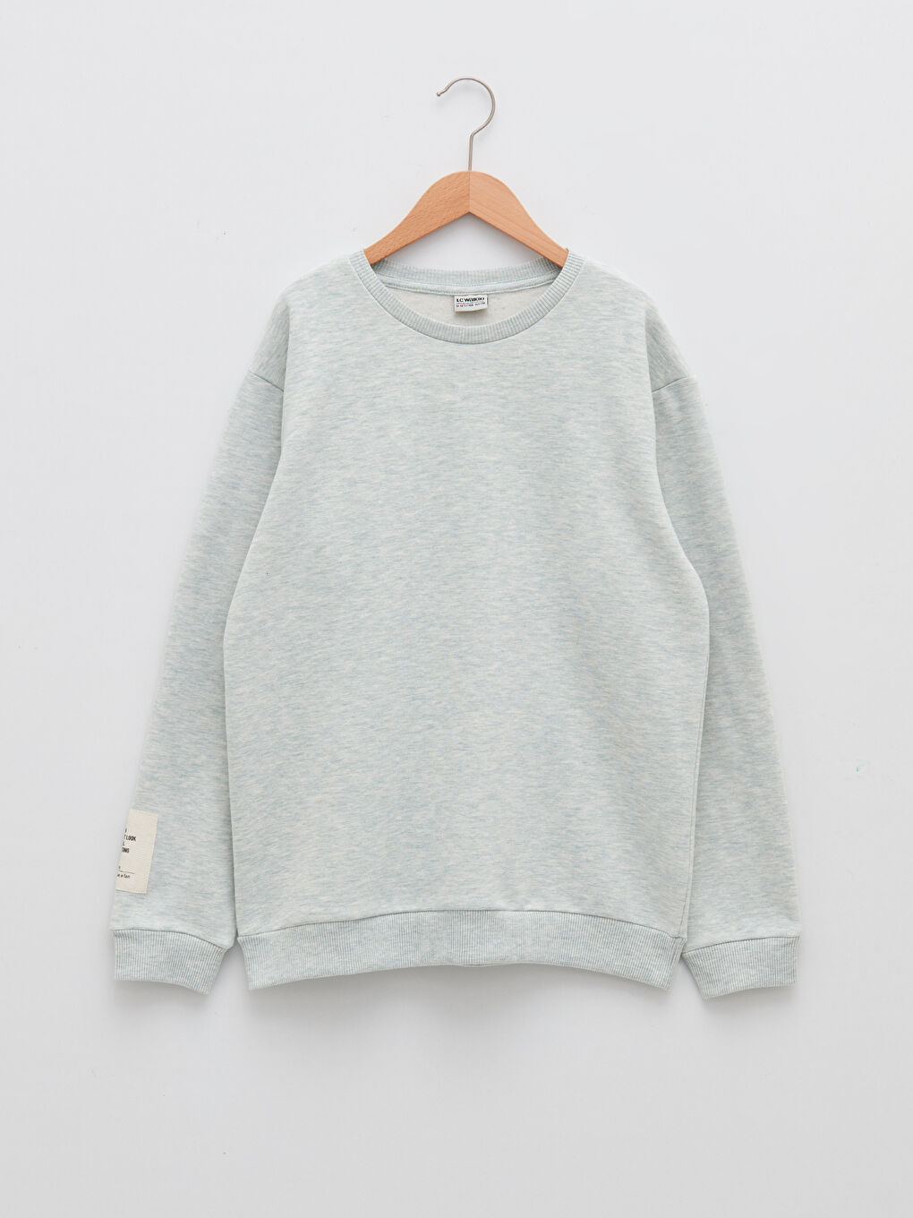 Світшот для хлопчиків з круглим вирізом горловини, базовий, з довгим рукавом