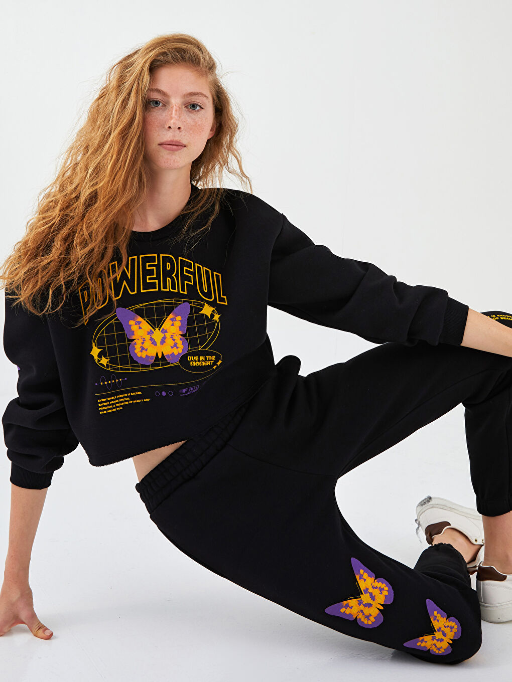XSIDE Crew Neck Printed Women's Thick Sweatshirt -W1KI39Z8-CVL