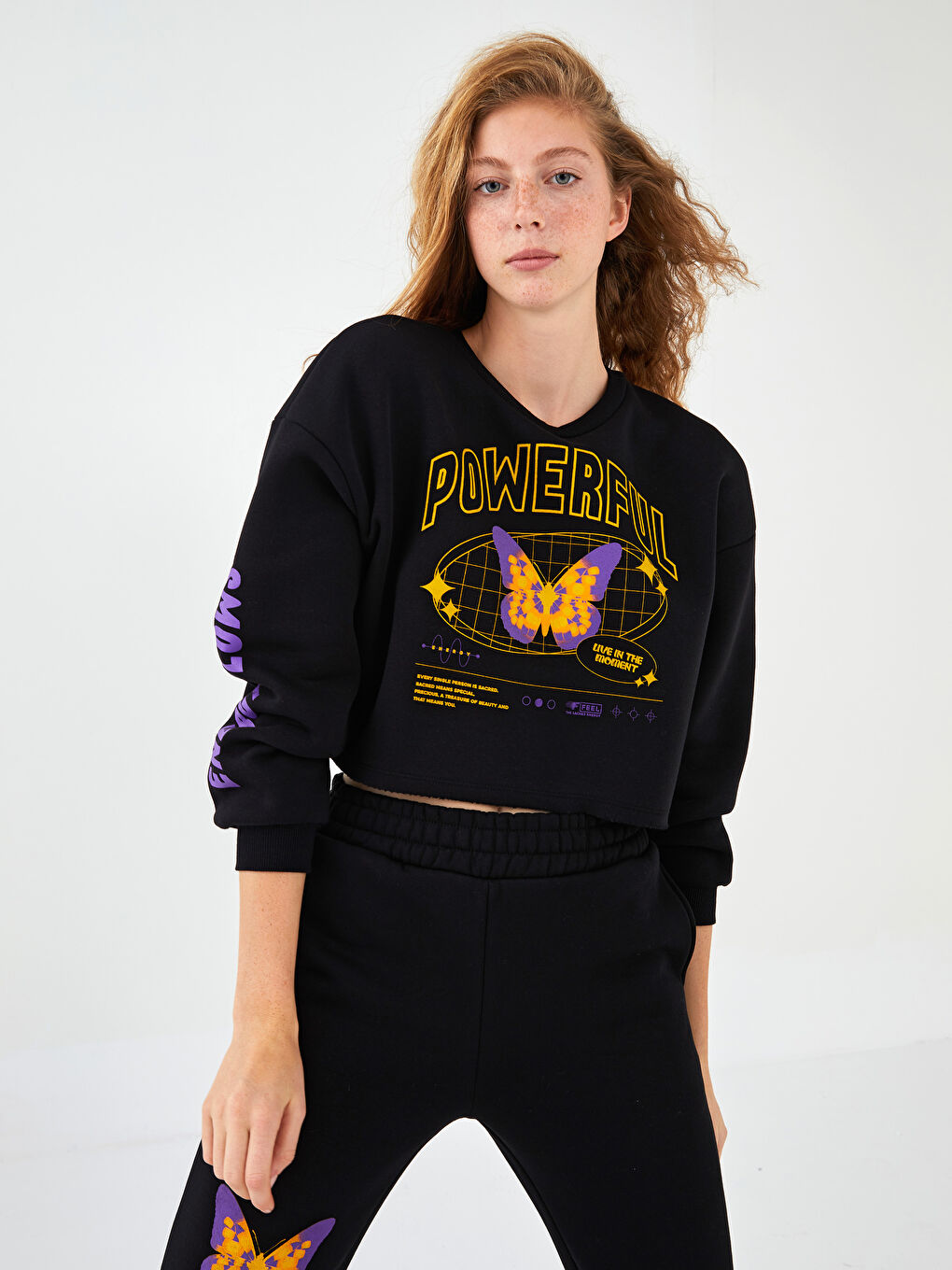 XSIDE Crew Neck Printed Women's Thick Sweatshirt -W1KI39Z8-CVL
