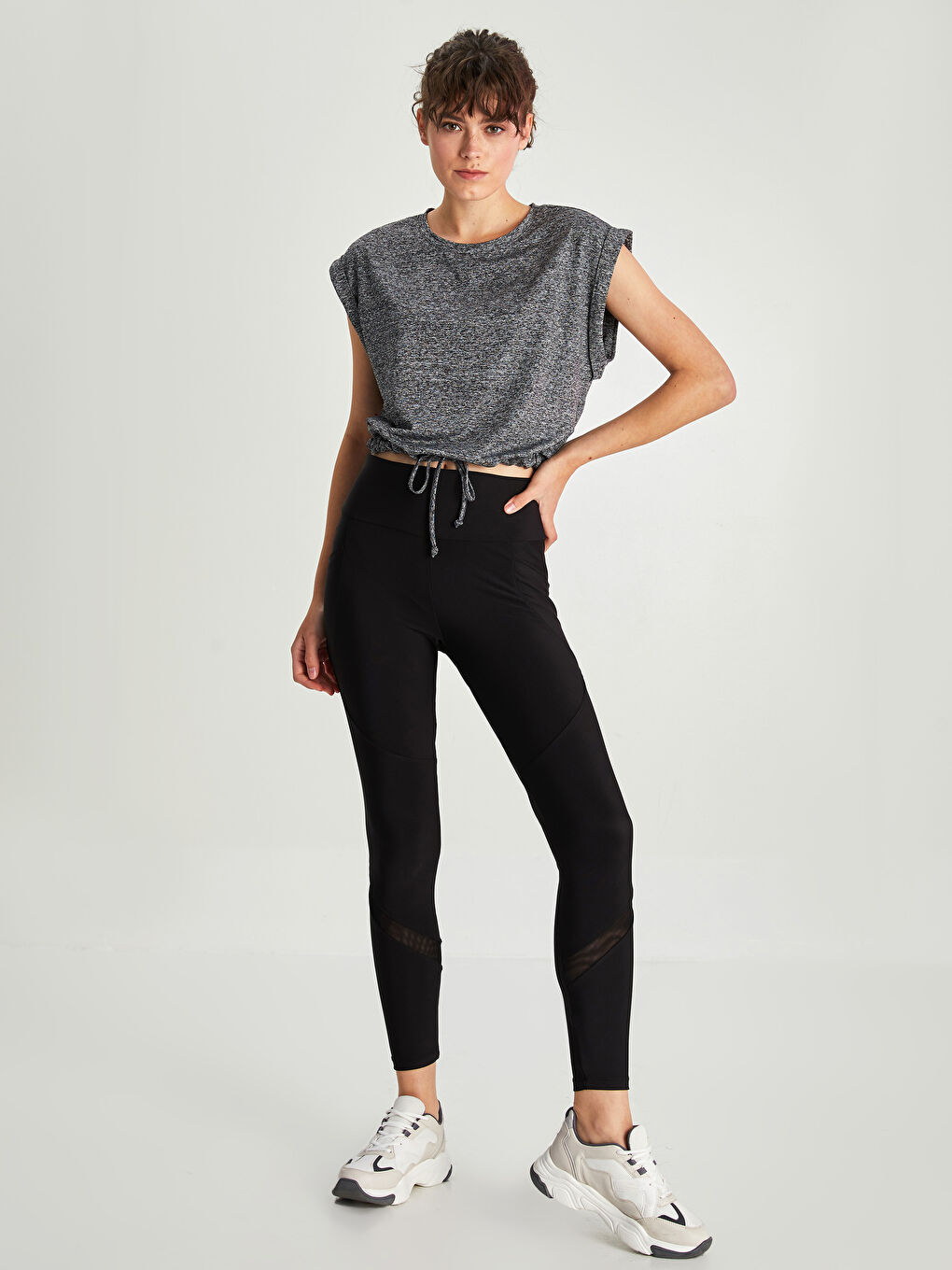 Women's Crew Neck Straight Sleeveless T-Shirt-2