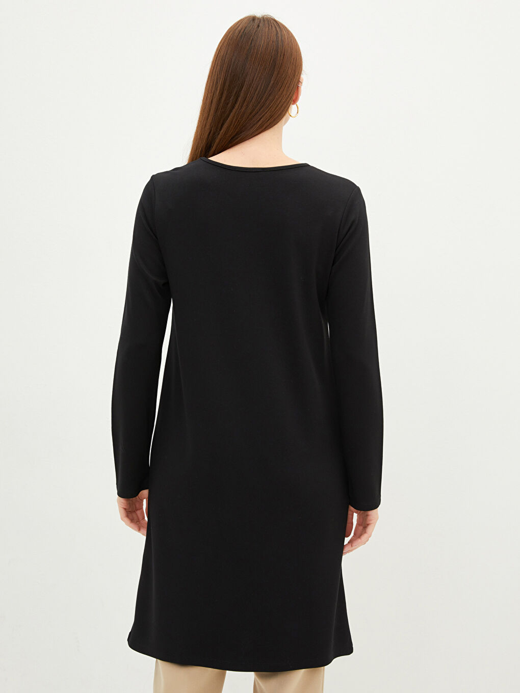 Crew Neck Sequin Embellished Long Sleeve Women's Tunic -W1KI56Z8-CVL