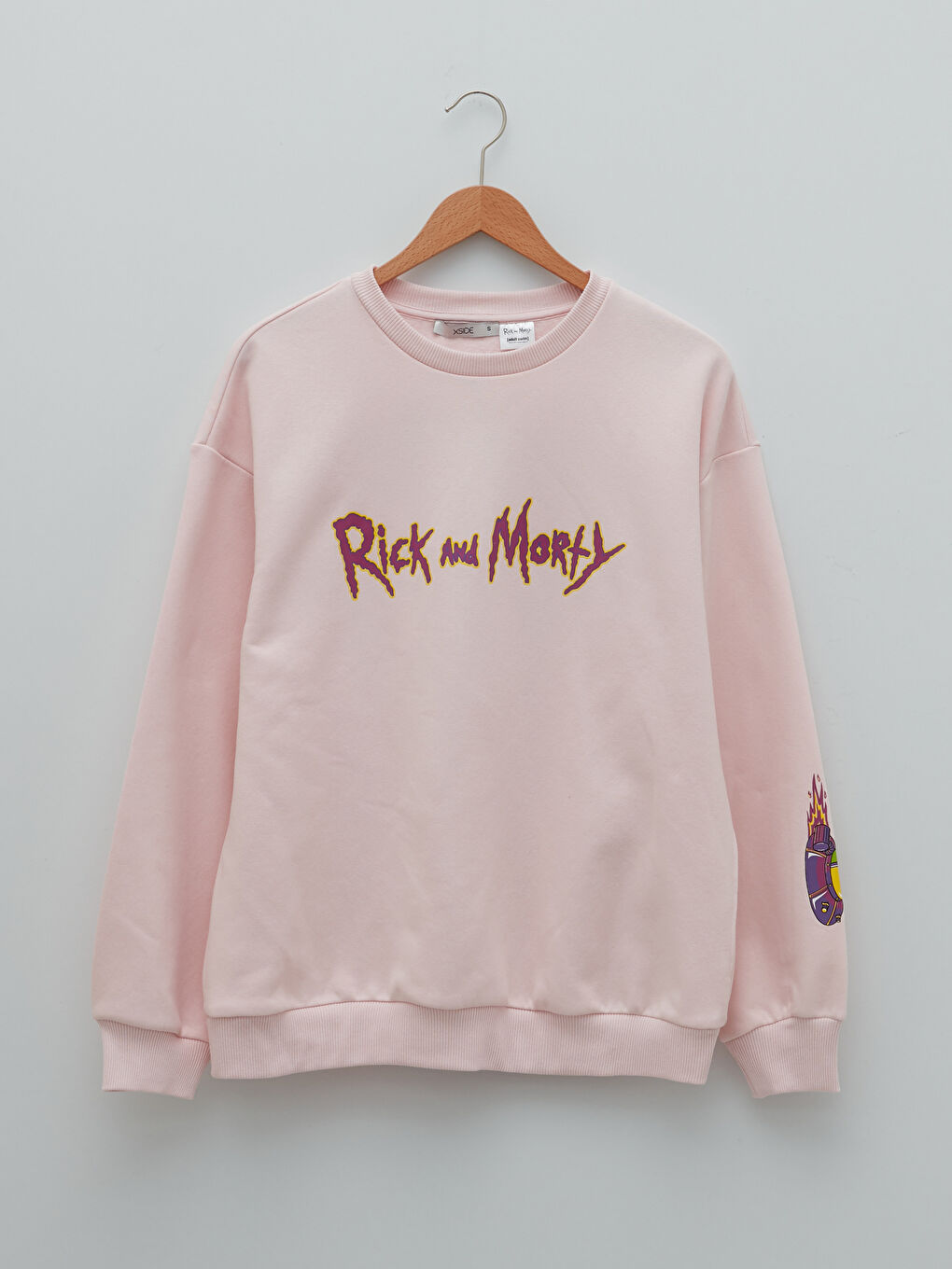 XSIDE Crew Neck Rick and Morty Printed Women's Thick Sweatshirt -W1KI75Z8-JH3