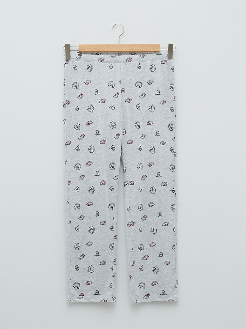 طقم بيجاما للسيدات بأكمام طويلة مطبوع بياقة قميص-6