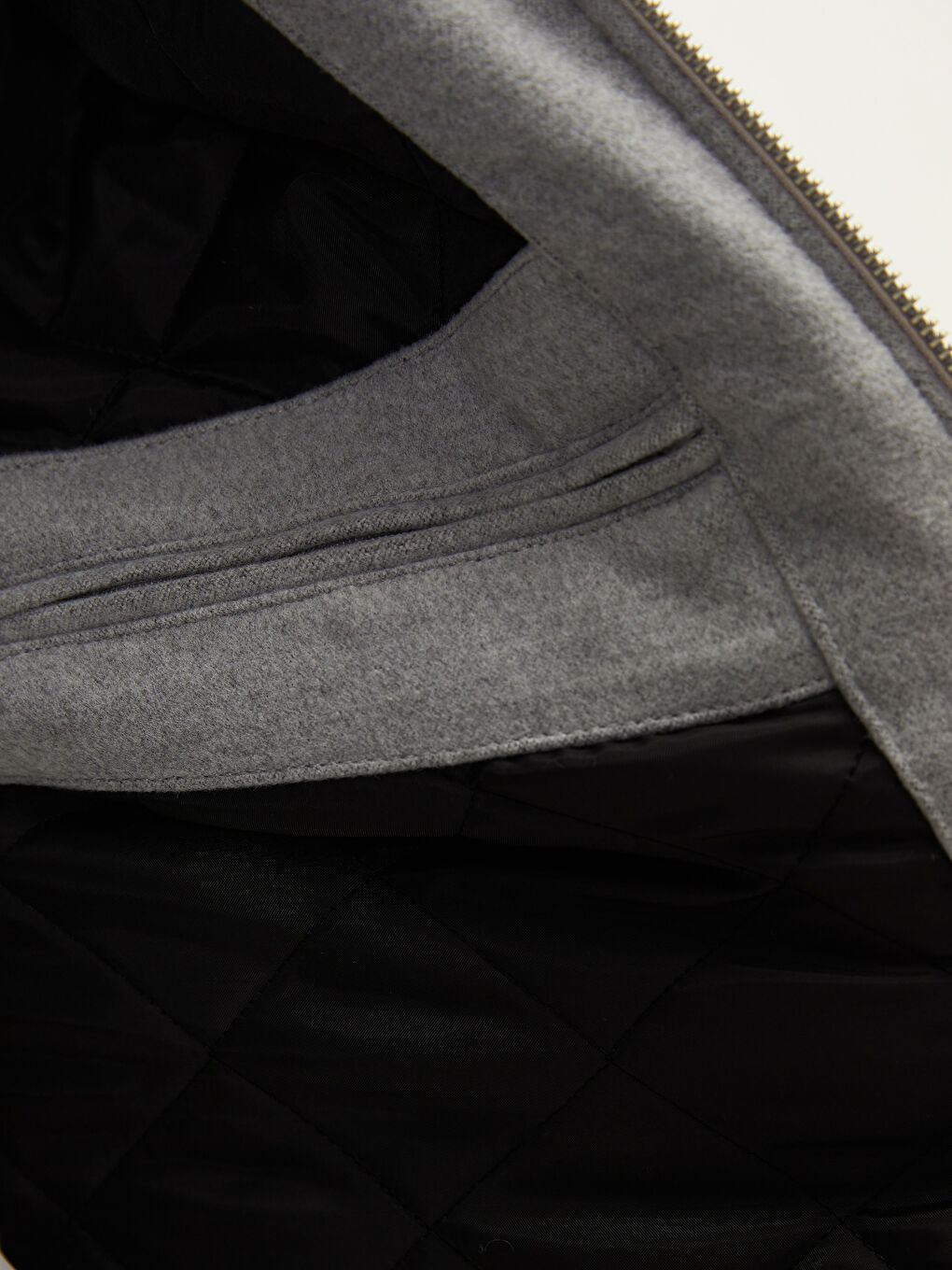 Gri Slim Fit Kürk Yaka Erkek Mont-3