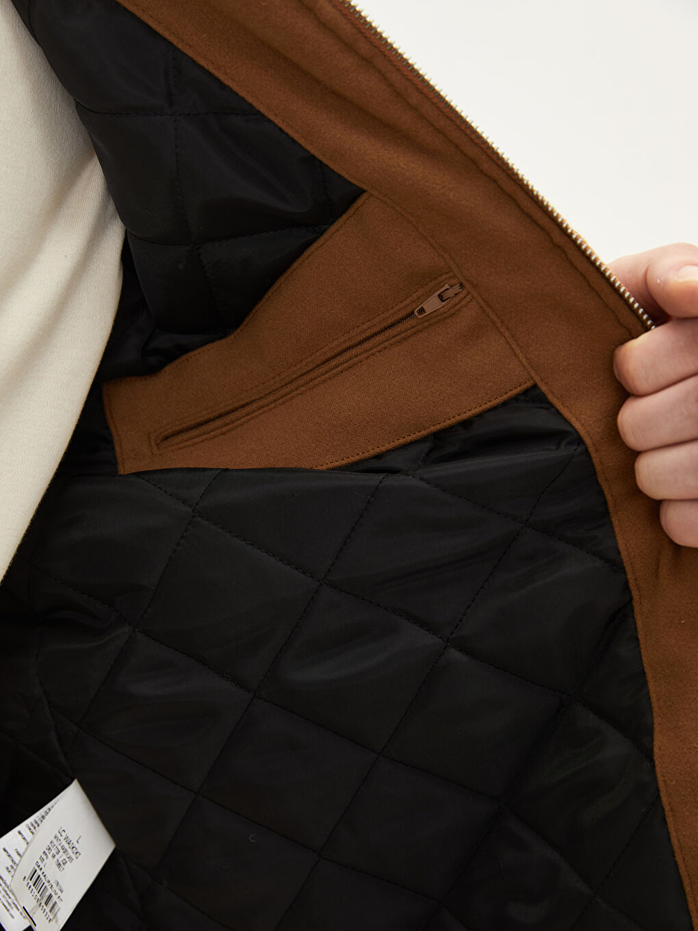 Kahverengi Slim Fit Kürk Yaka Erkek Mont-3