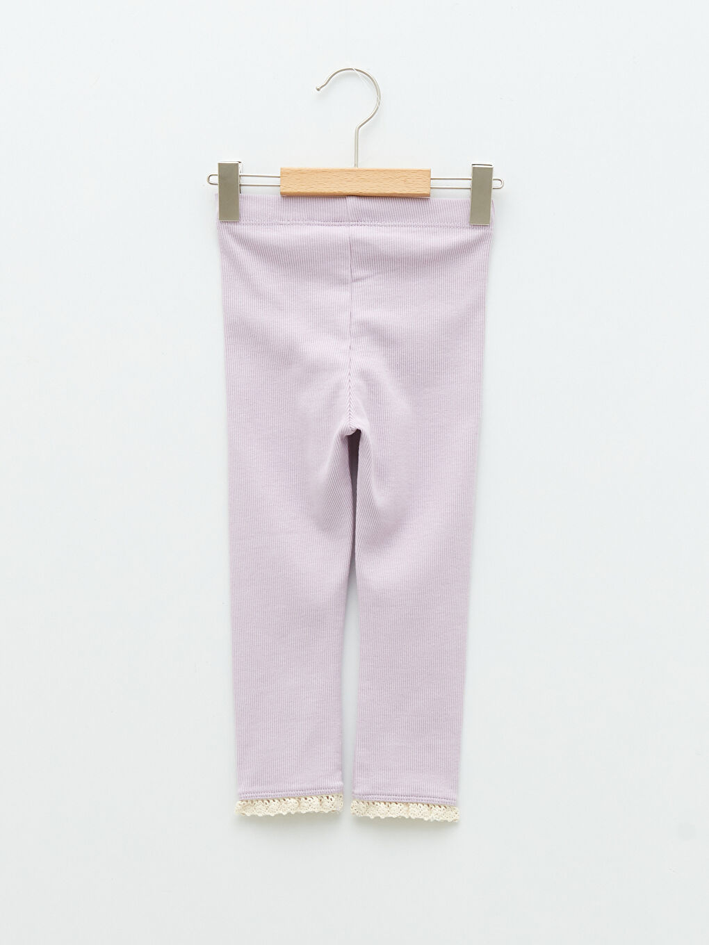 Pembe Beli Lastikli Basic Kız Bebek Tayt 2'li-5