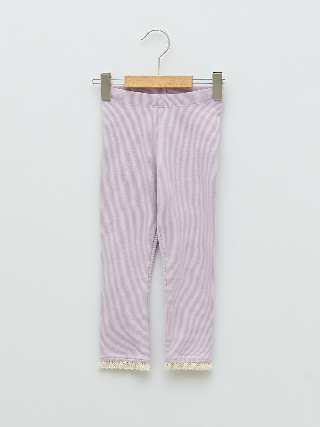 Pembe Beli Lastikli Basic Kız Bebek Tayt 2'li-2