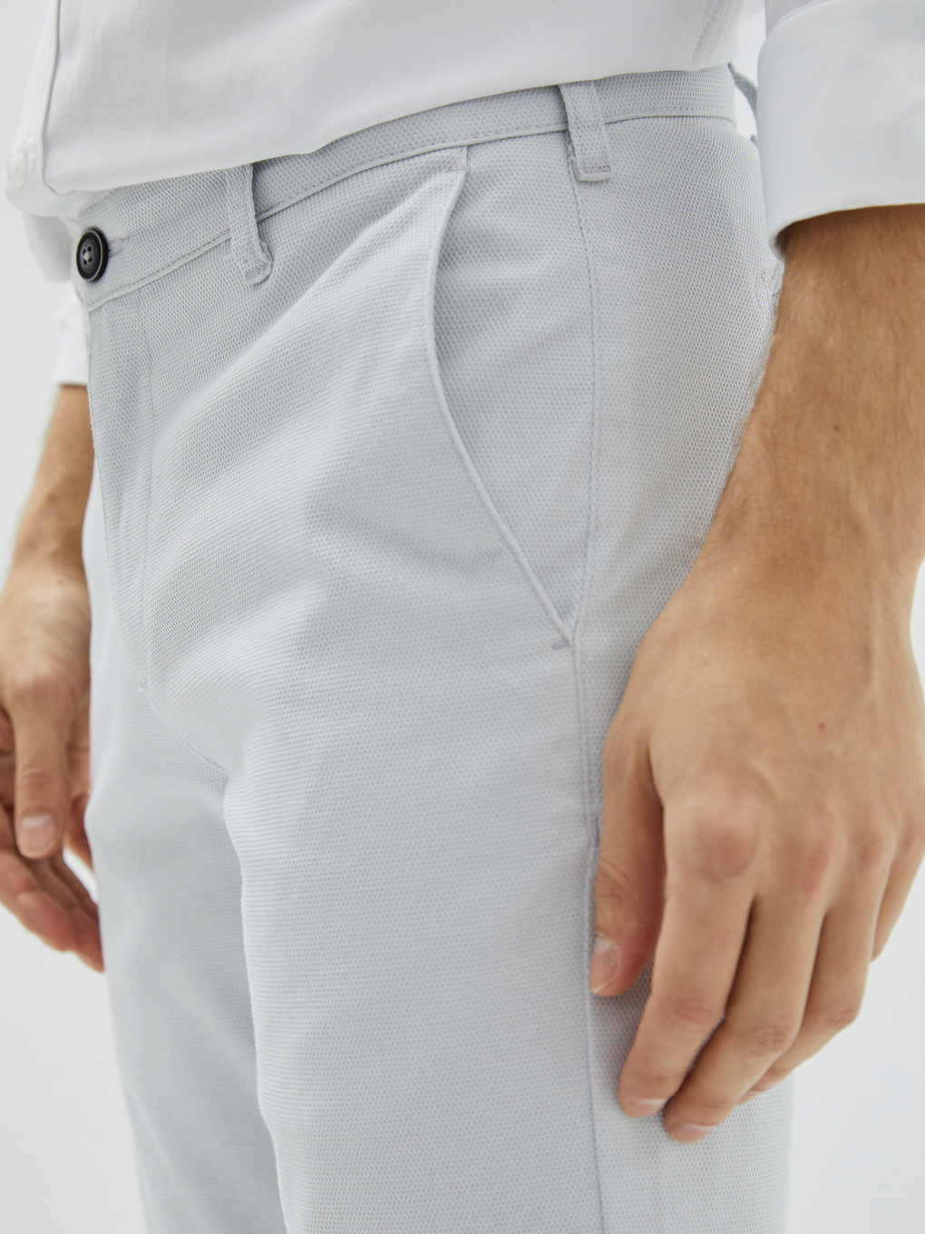 Gri Slim Fit Erkek Pantolon-2
