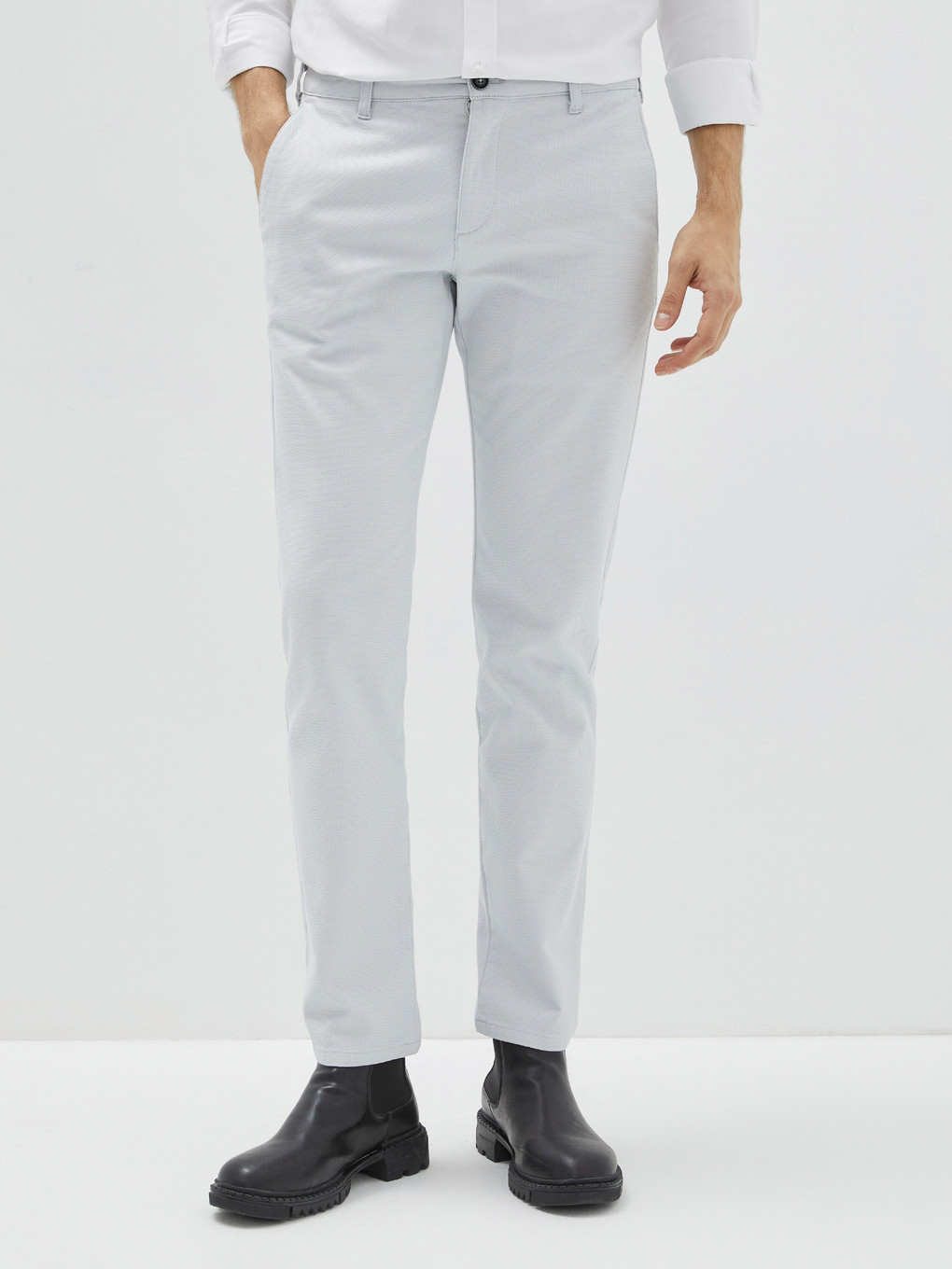 Gri Slim Fit Erkek Pantolon-3