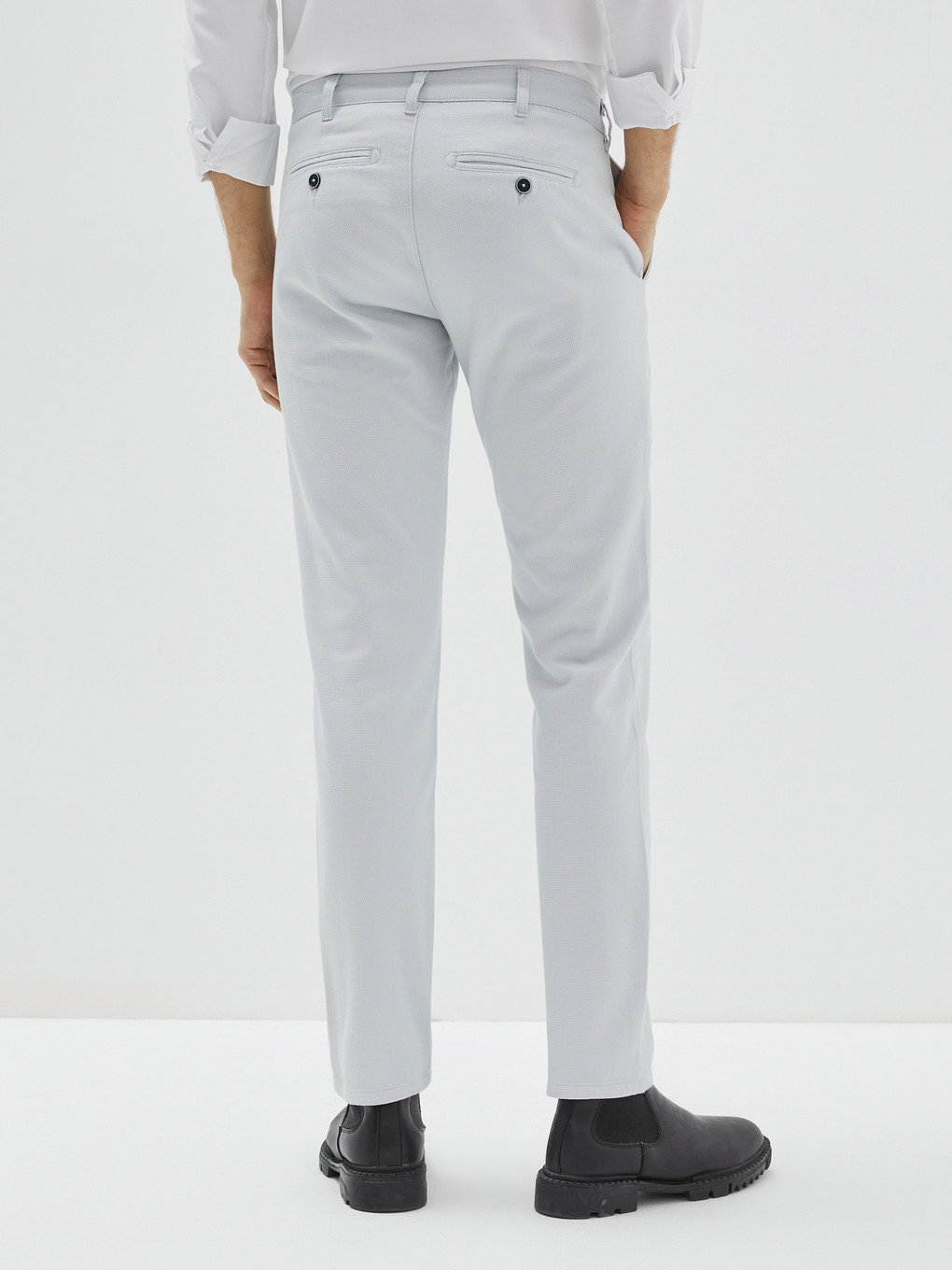 Gri Slim Fit Erkek Pantolon-4