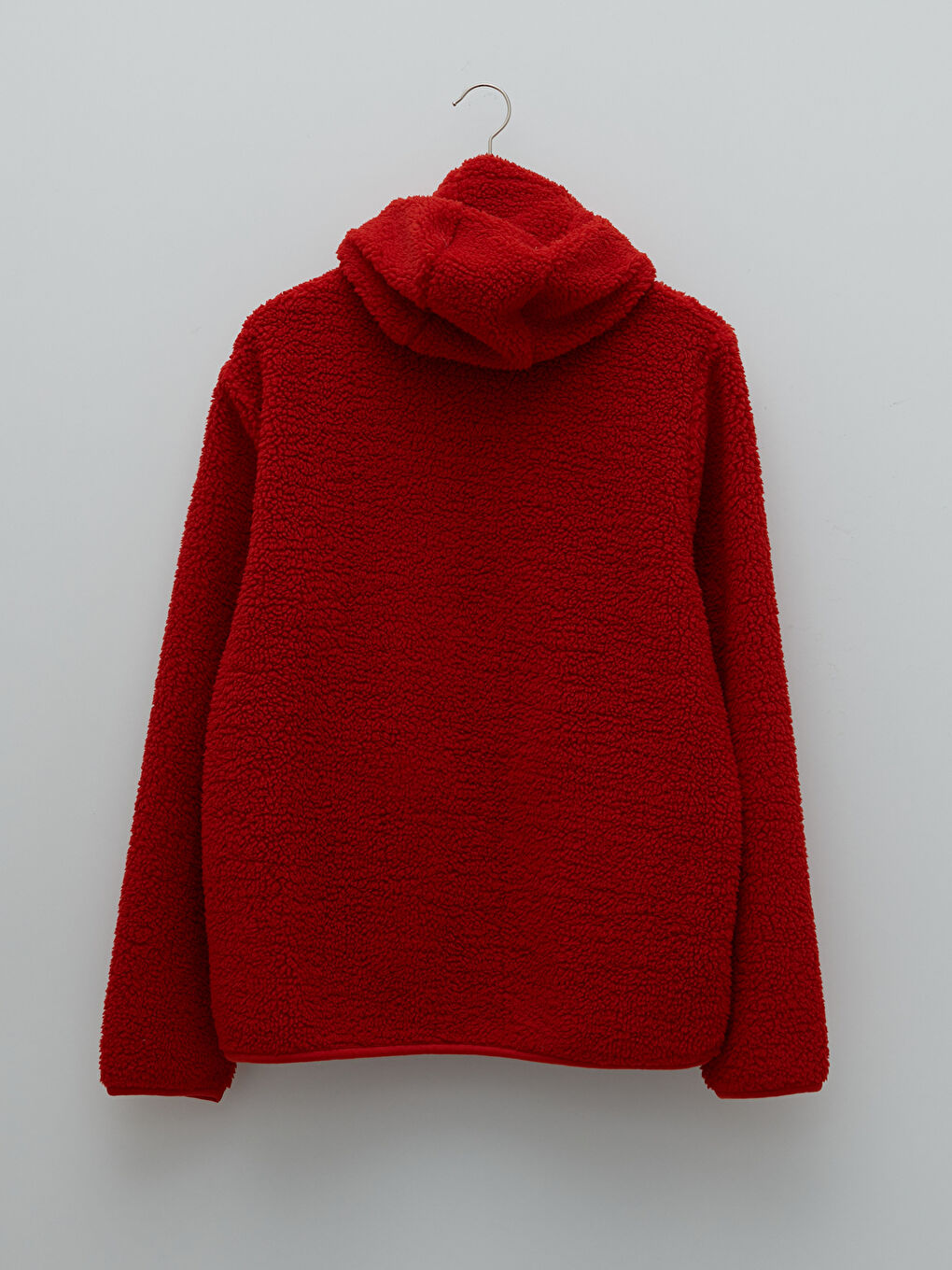 Standard Mold Stand Collar Plush Men's Cardigan-6
