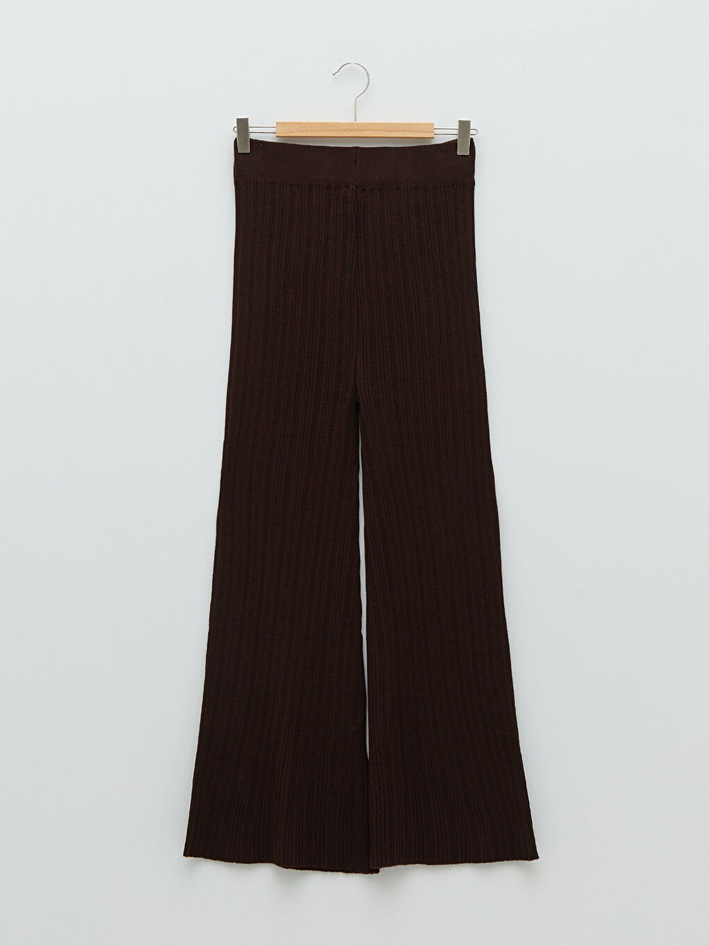 Women's Elasticated Waist Plain Knitwear Trousers-6