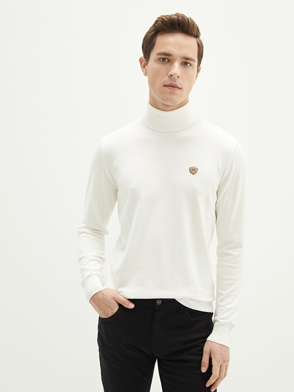 LC Waikiki Turtleneck Long Sleeve Thin Men's Tricot Sweater -W1KK16Z8-R9J