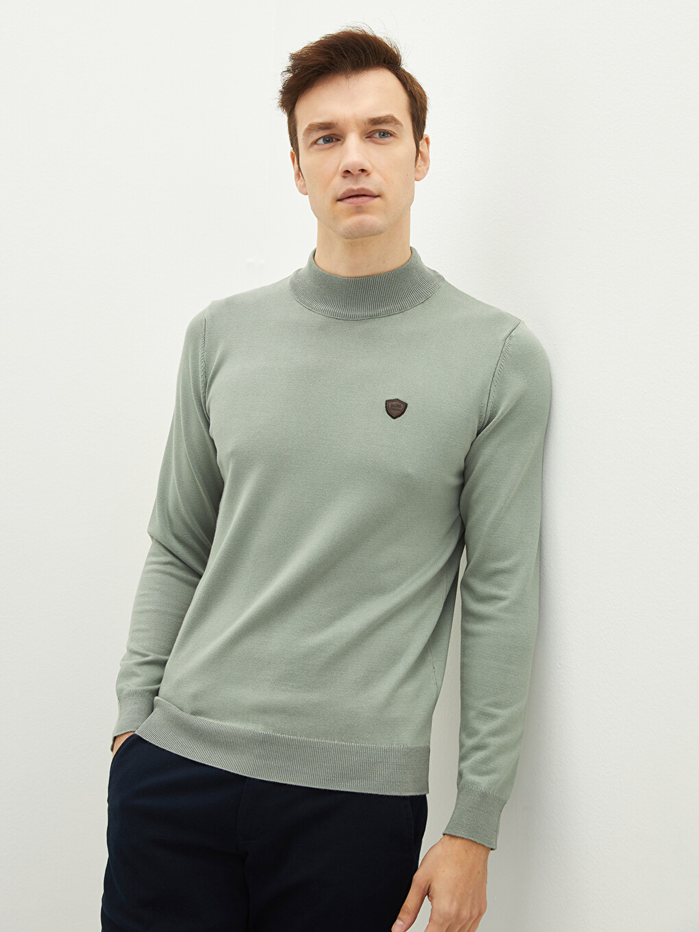 LCWAIKIKI Basic Half Turtleneck Long Sleeve Men's Knitwear Sweater