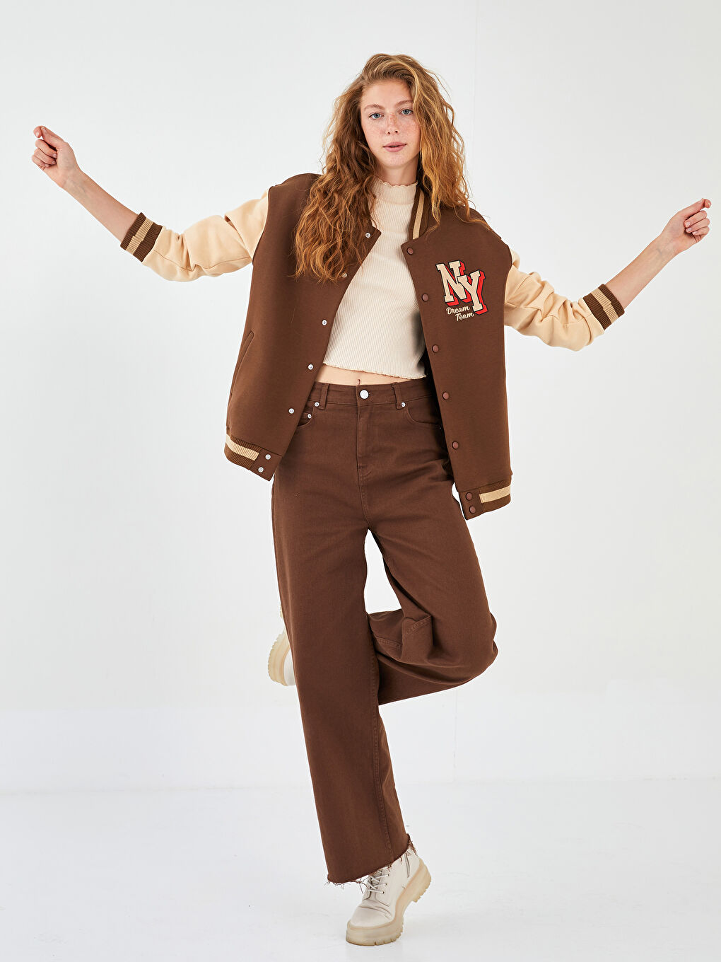 جاكت كلية كم طويل مطبوع للسيدات-4