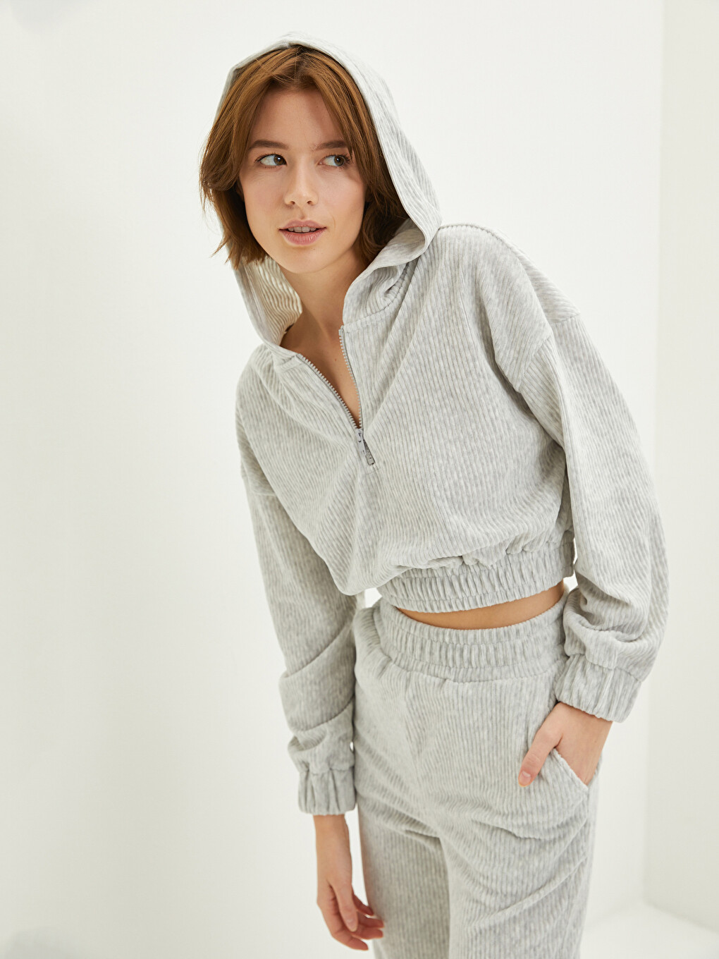 LCW Limited Hooded Plain Long Sleeve Women's Sweatshirt - W1KL39Z8