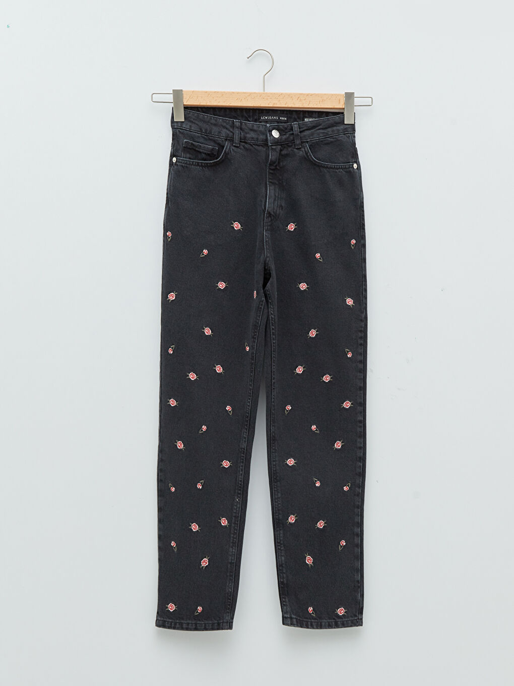 High Waist Straight Fit Embroidered Women's Rodeo Jeans-4