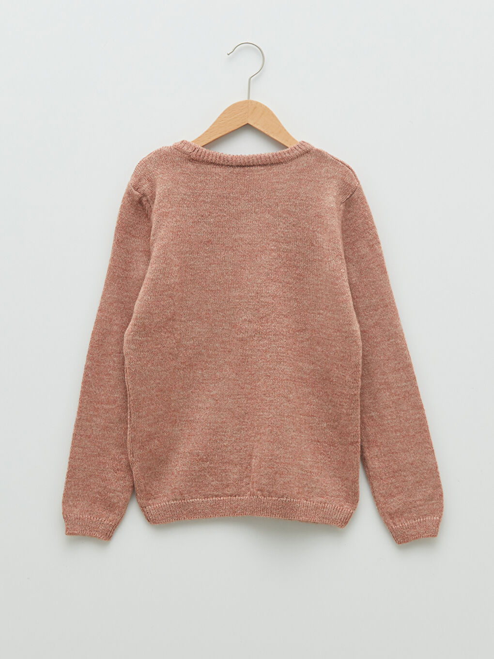 қыздарға арналған кестеленген ұзын жең трикотаж жемпір-1