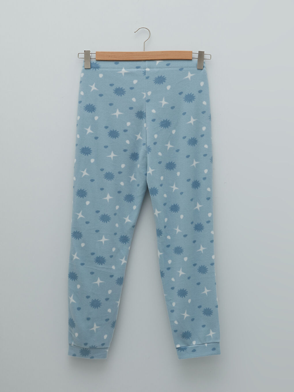 Crew Neck Printed Long Sleeve Fleece Women's Pajamas Set-8