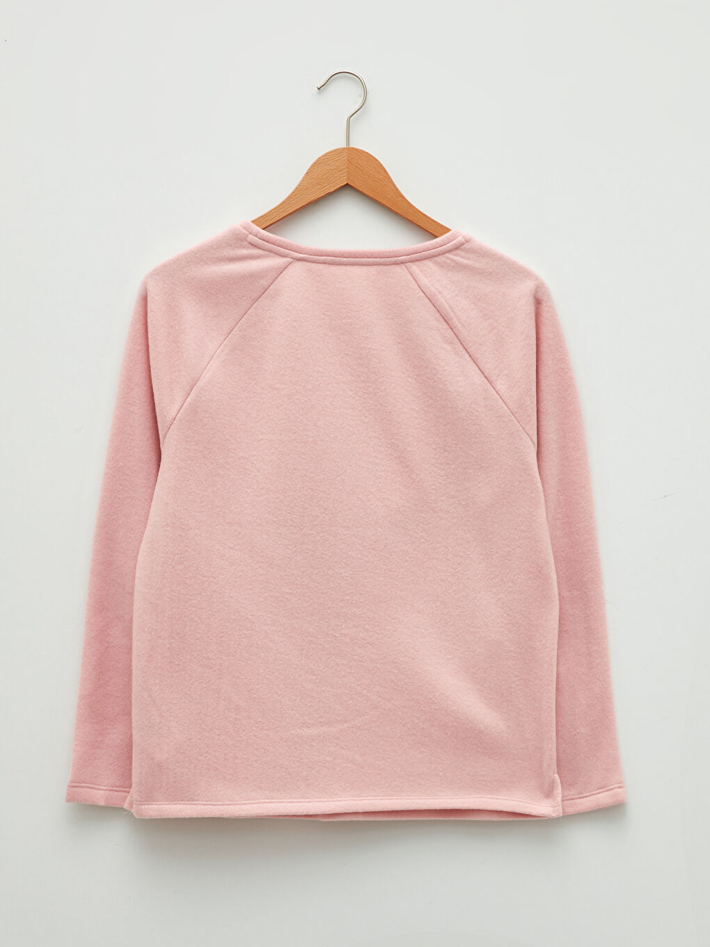 Crew Neck Printed Long Sleeve Fleece Women's Pajamas Set-8