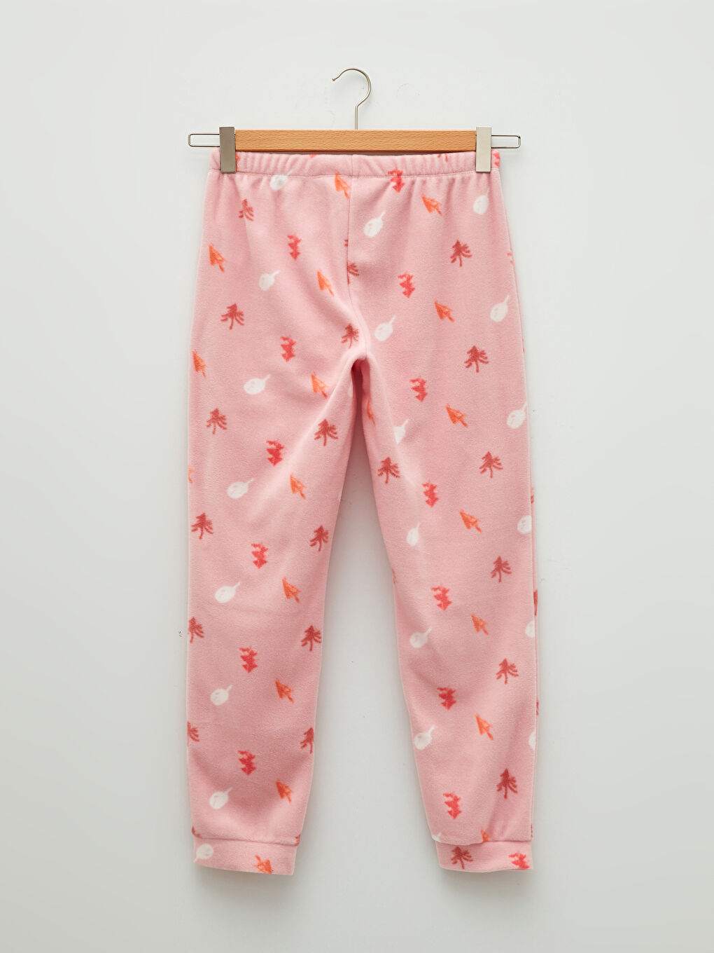 Crew Neck Printed Long Sleeve Fleece Women's Pajamas Set-9