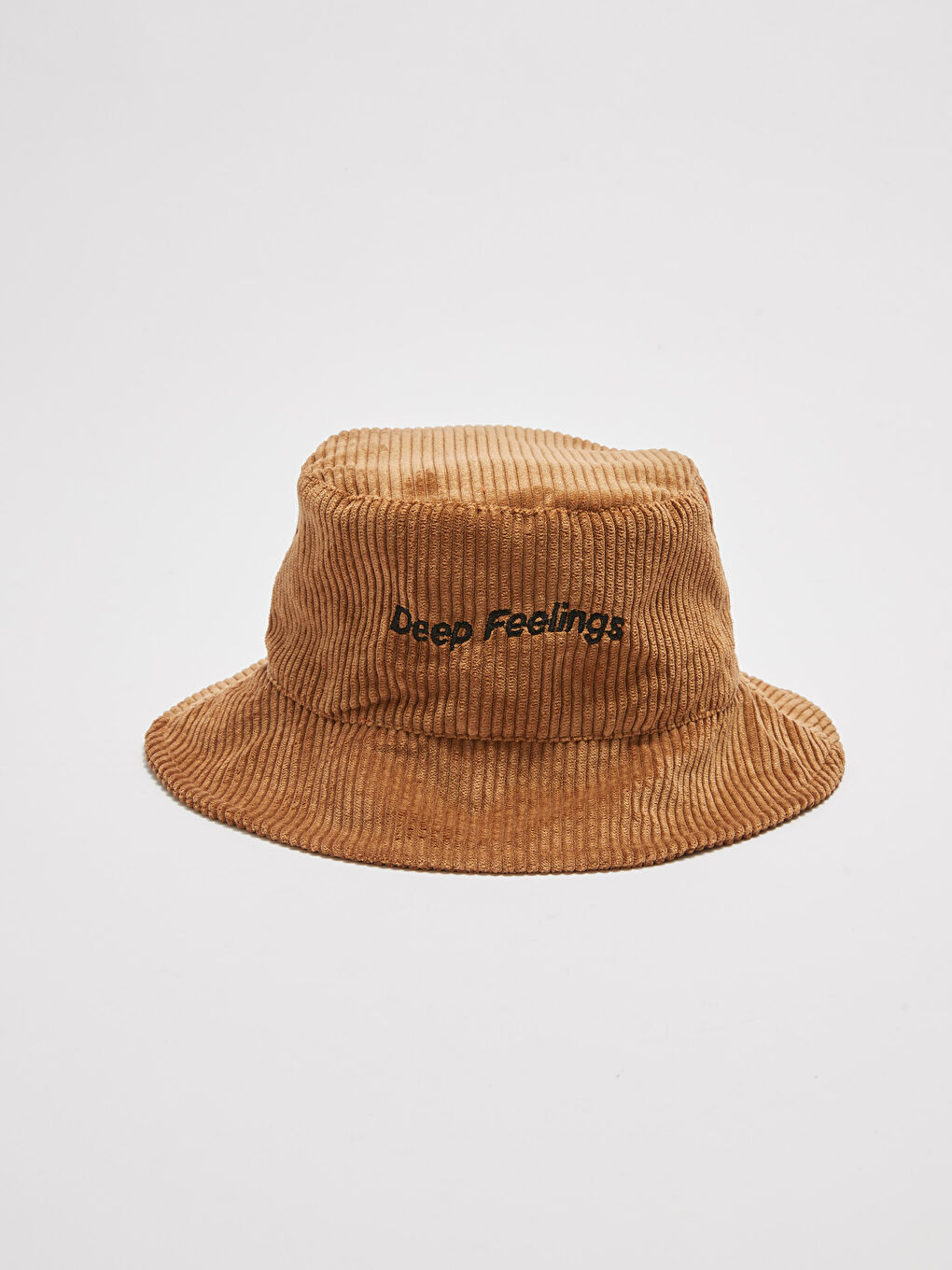 Slogan Embroidered Corduroy Women's Bucket Hat