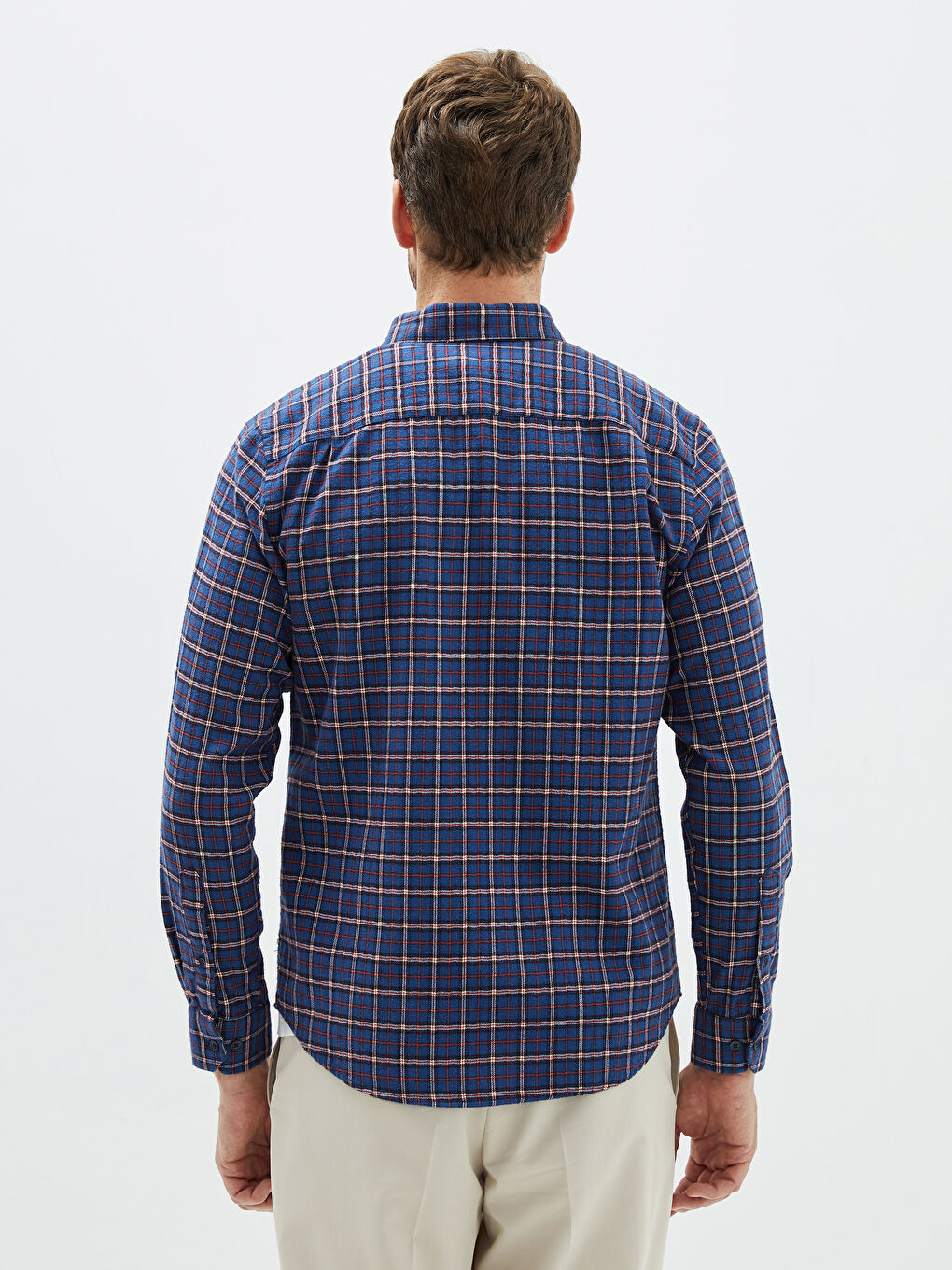 Mavi Regular Fit Uzun Kollu Ekose Erkek Gömlek-4