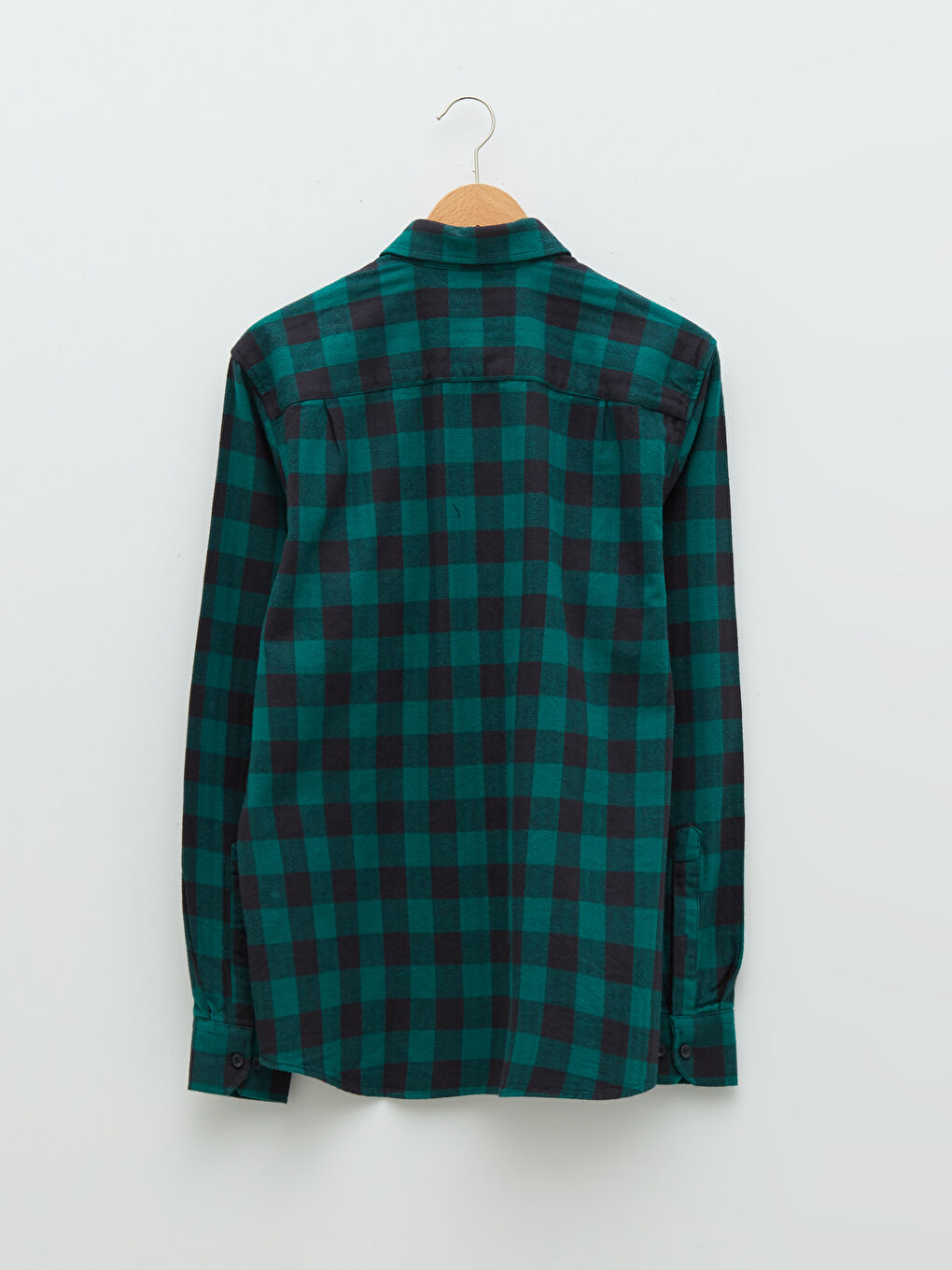 Yeşil Regular Fit Uzun Kollu Ekose Erkek Oduncu Gömlek Ceket-6