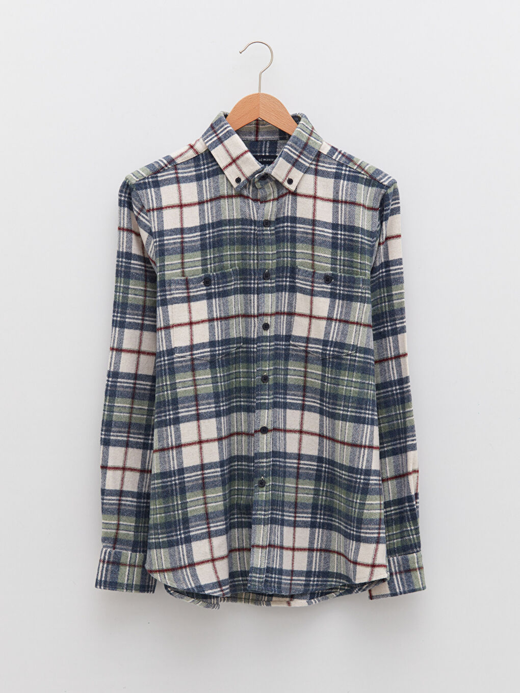 LCWAIKIKI Classic Regular Fit Long Sleeve Plaid Men's Flannel Shirt Jacket -W1KO65Z8-LME