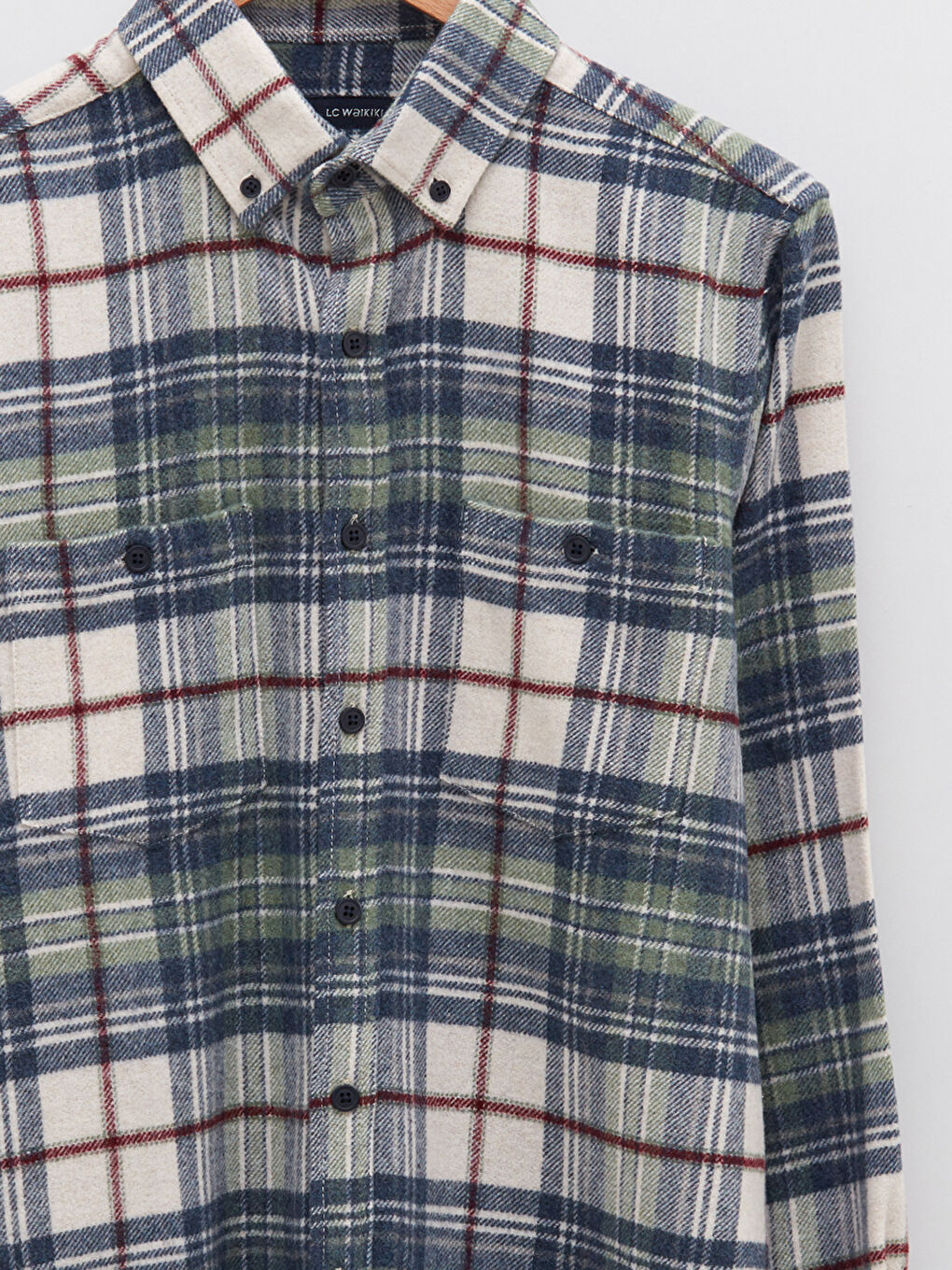 LCWAIKIKI Classic Regular Fit Long Sleeve Plaid Men's Flannel Shirt Jacket -W1KO65Z8-LME