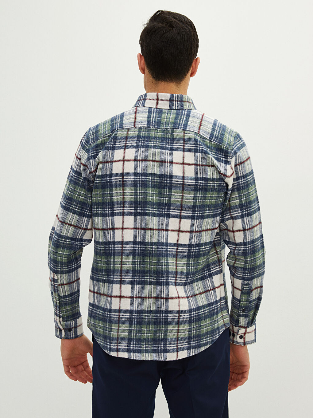 LCWAIKIKI Classic Regular Fit Long Sleeve Plaid Men's Flannel Shirt Jacket -W1KO65Z8-LME