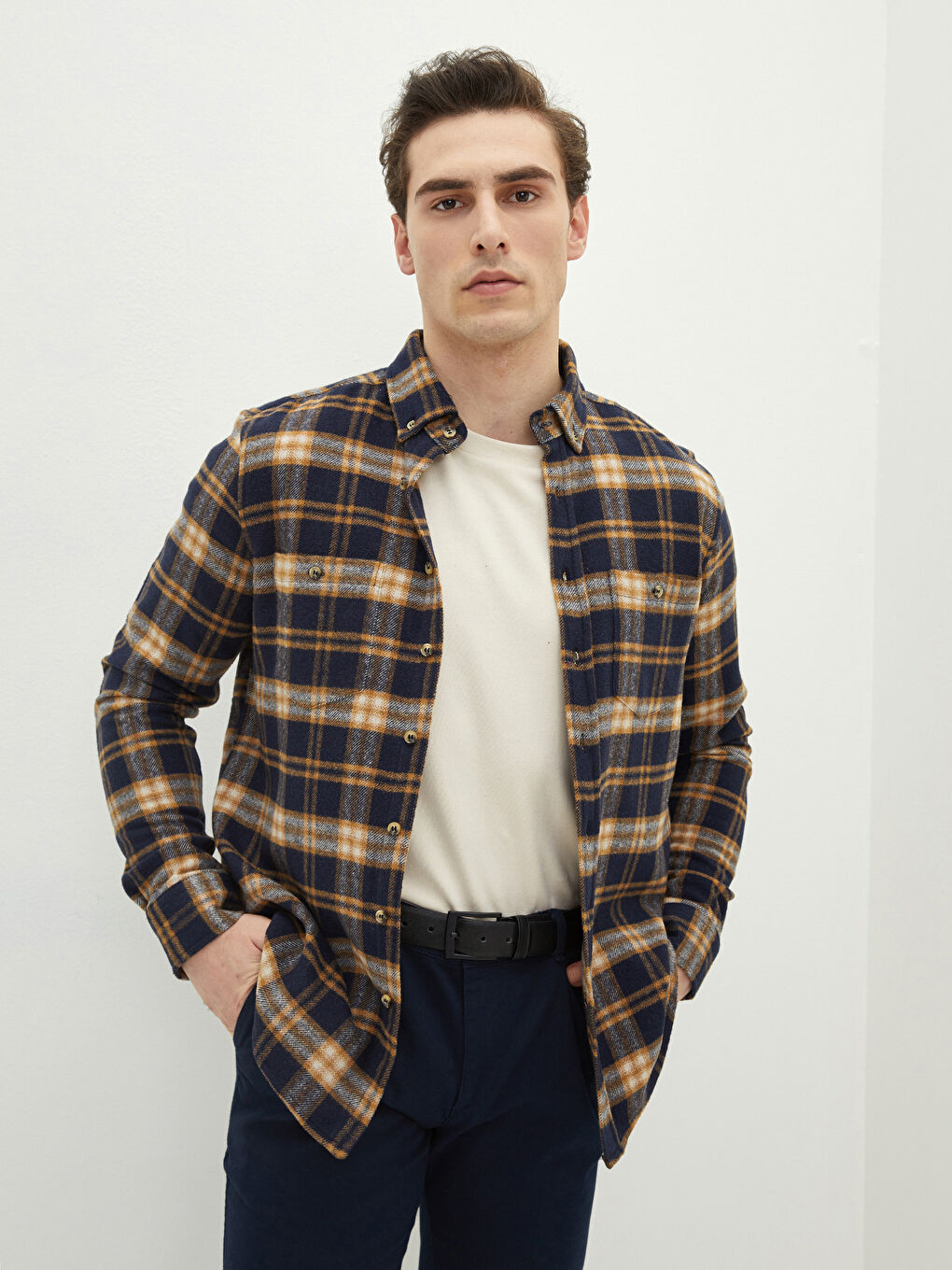 Asumページ LCWAIKIKI Classic Regular Fit Long Sleeve Plaid Men's