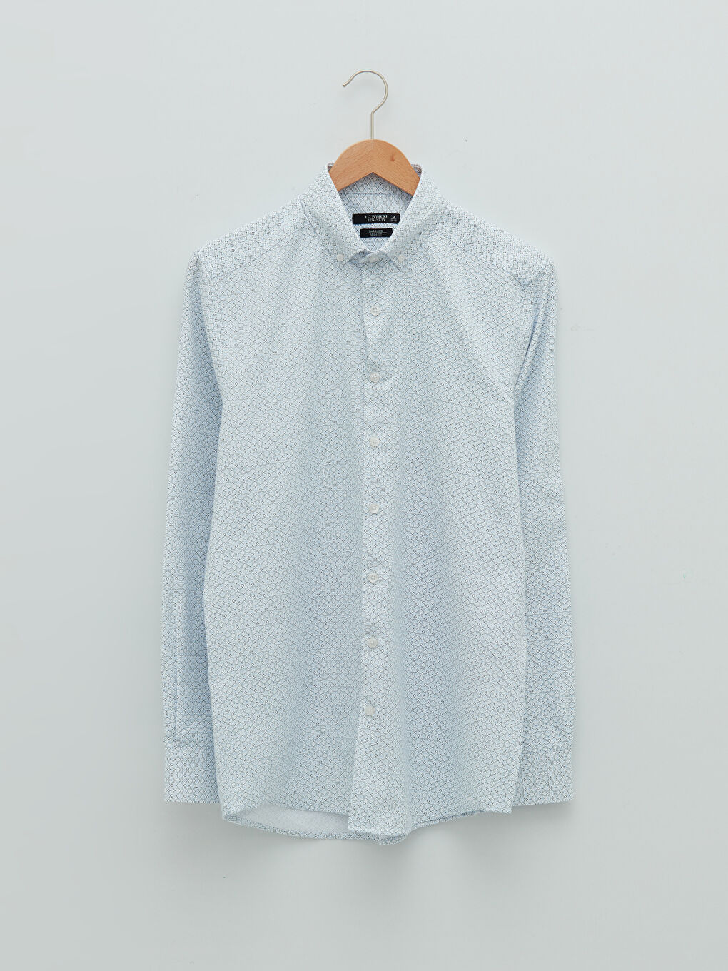 Mavi Slim Fit Uzun Kollu Gabardin Erkek Gömlek-3