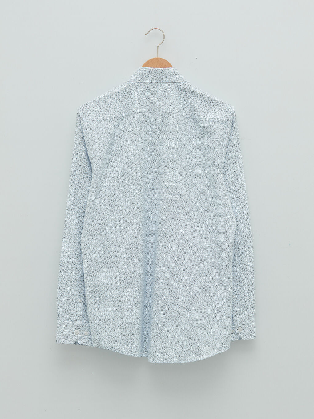 Mavi Slim Fit Uzun Kollu Gabardin Erkek Gömlek-4