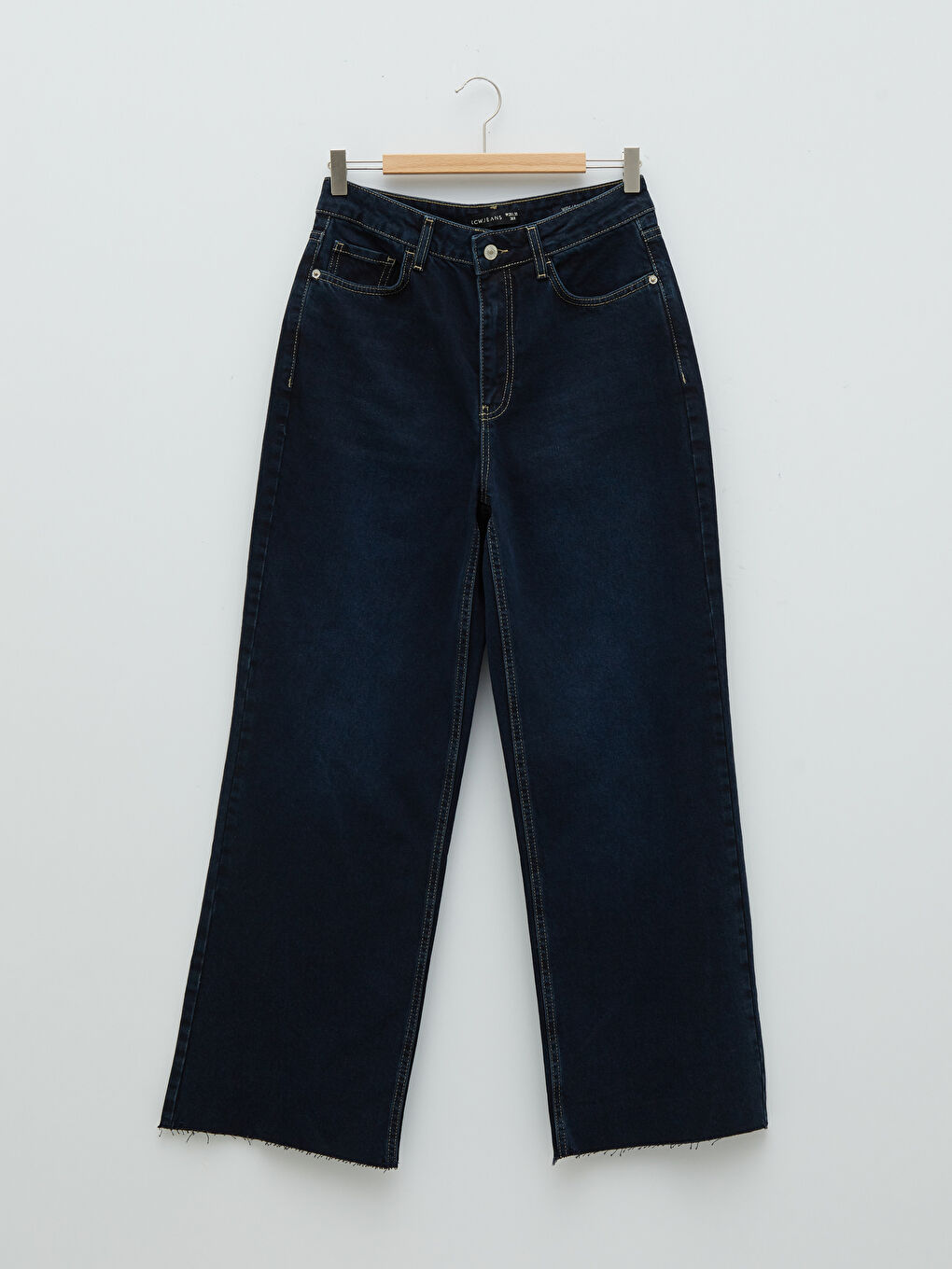 High Waist Wideleg Pocket Detailed Rodeo Women's Jean Trousers-6