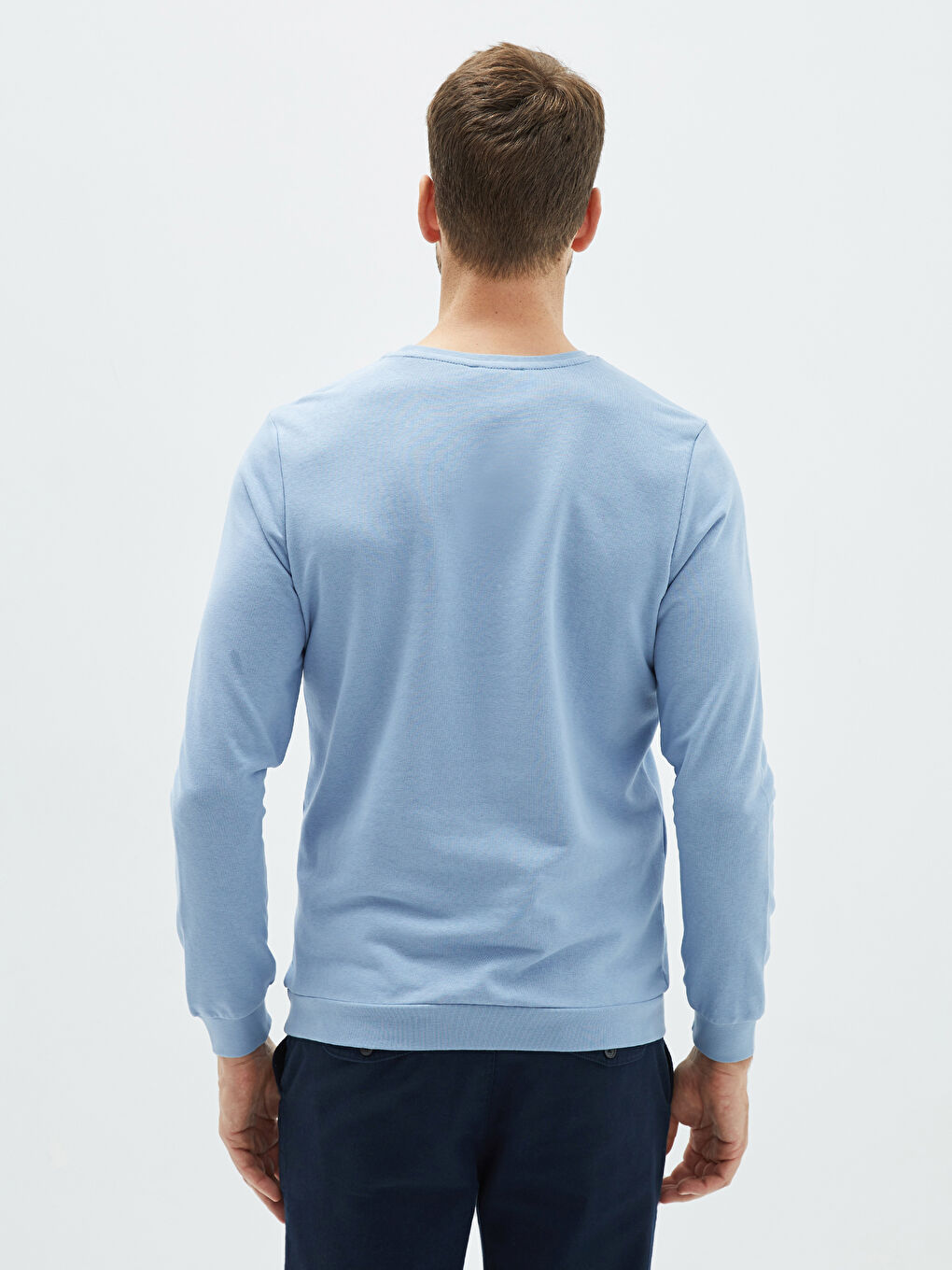 Crew Neck Long Sleeve Printed Men's Sweatshirt-3