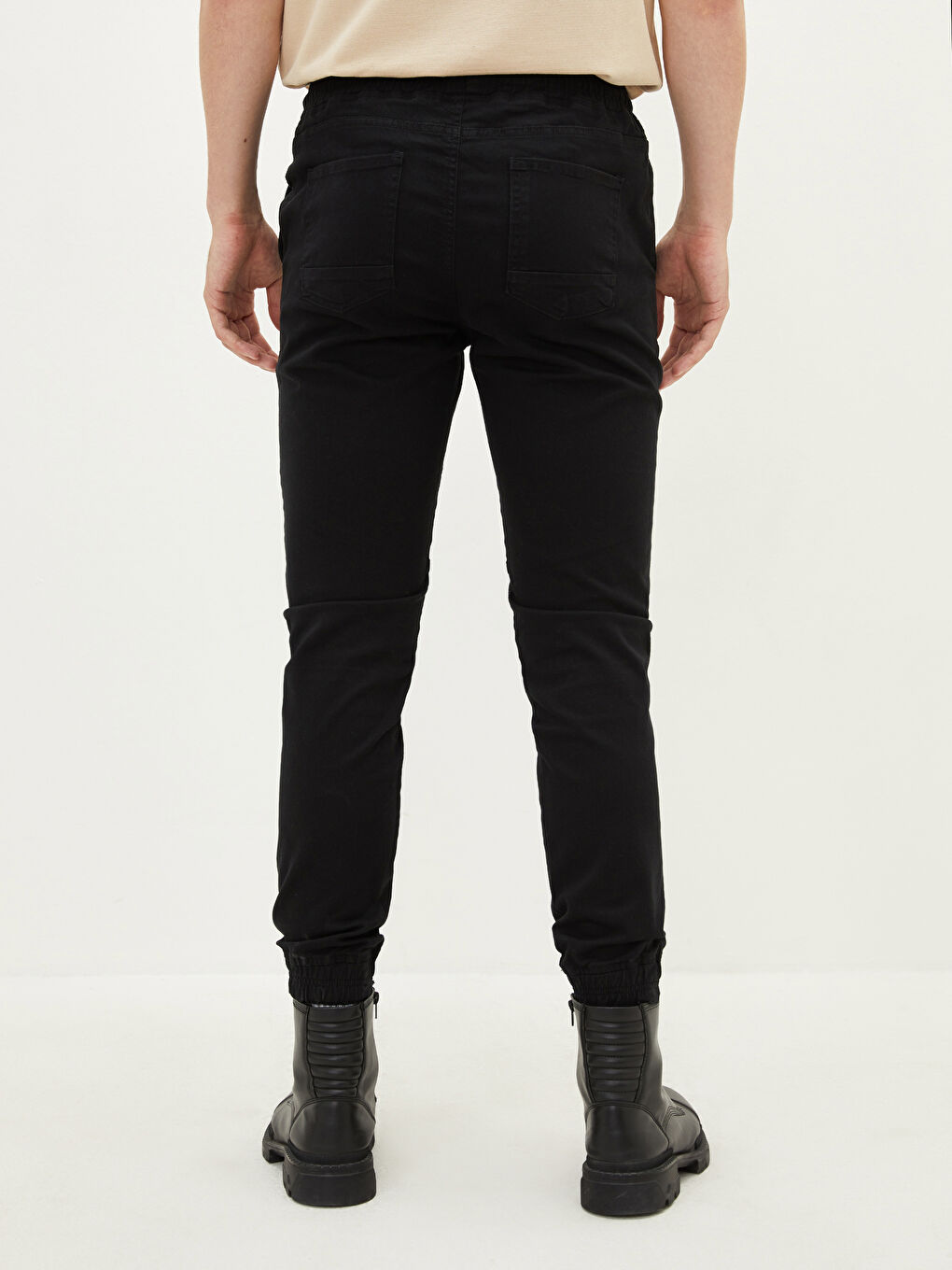 Slim Fit Twill Men's Jogger Trousers-4