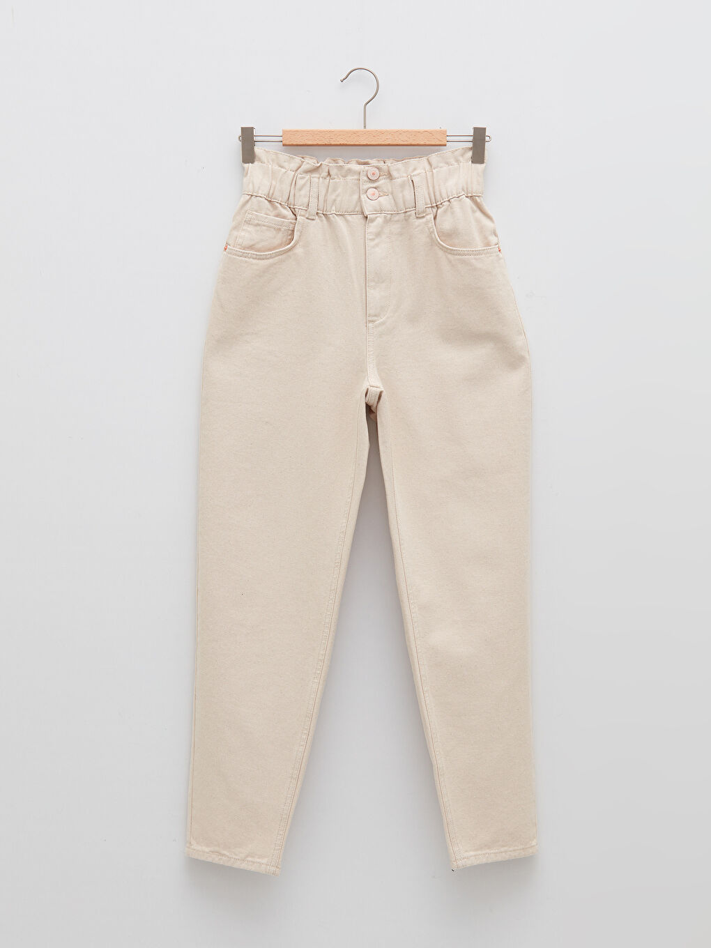 Women's High Waist Slouchy Pocket Detailed Jean Trousers-5