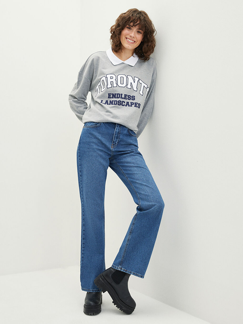 High Waist Mars Flare Women's Jeans-1
