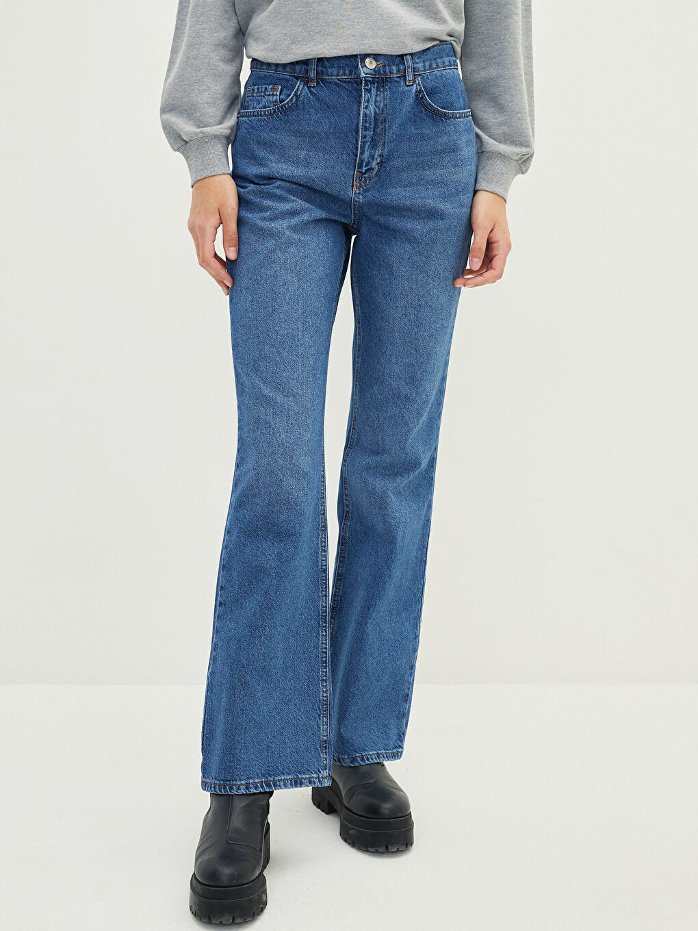 High Waist Mars Flare Women's Jeans-2