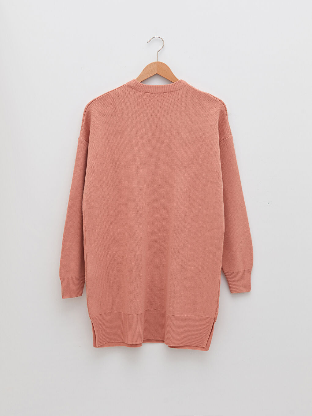 Crew Neck Straight Long Sleeve Oversize Women's Knitwear Tunic-6