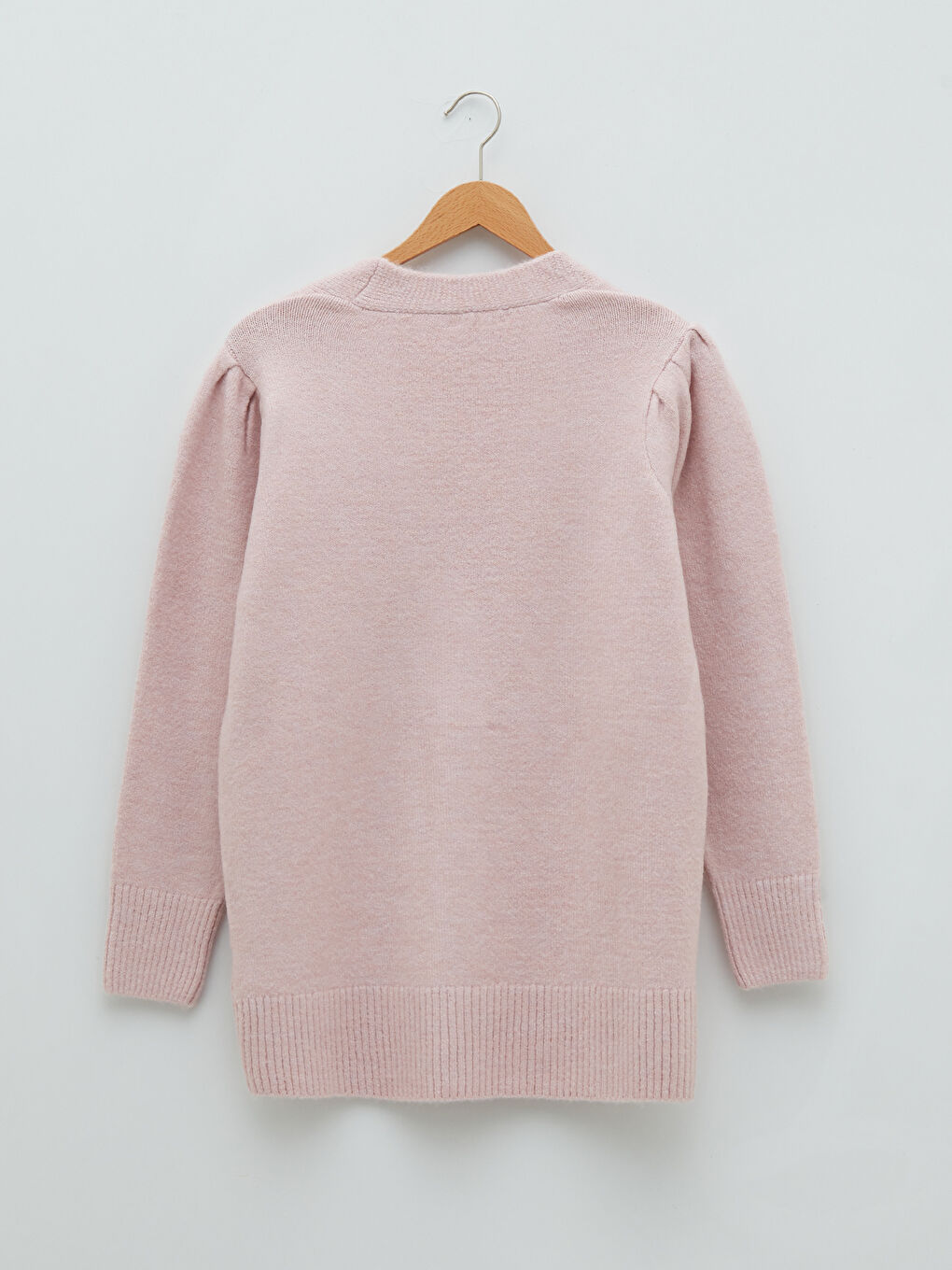 LCW Modest V Neck Women's Knitwear Cardigan -W1KQ83Z8-SCM