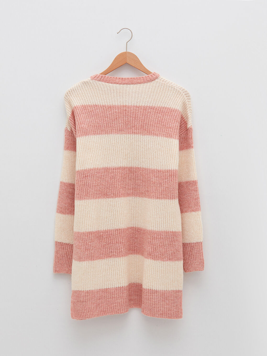 Туніка з круглим вирізом горловини, колор-блок, довгий рукав, трикотажна для жінок-5