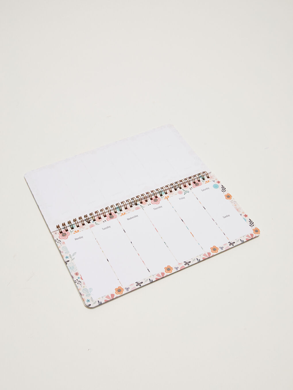 دفتر ملاحظات مخطط أسبوعي بنقشة زهرية-1