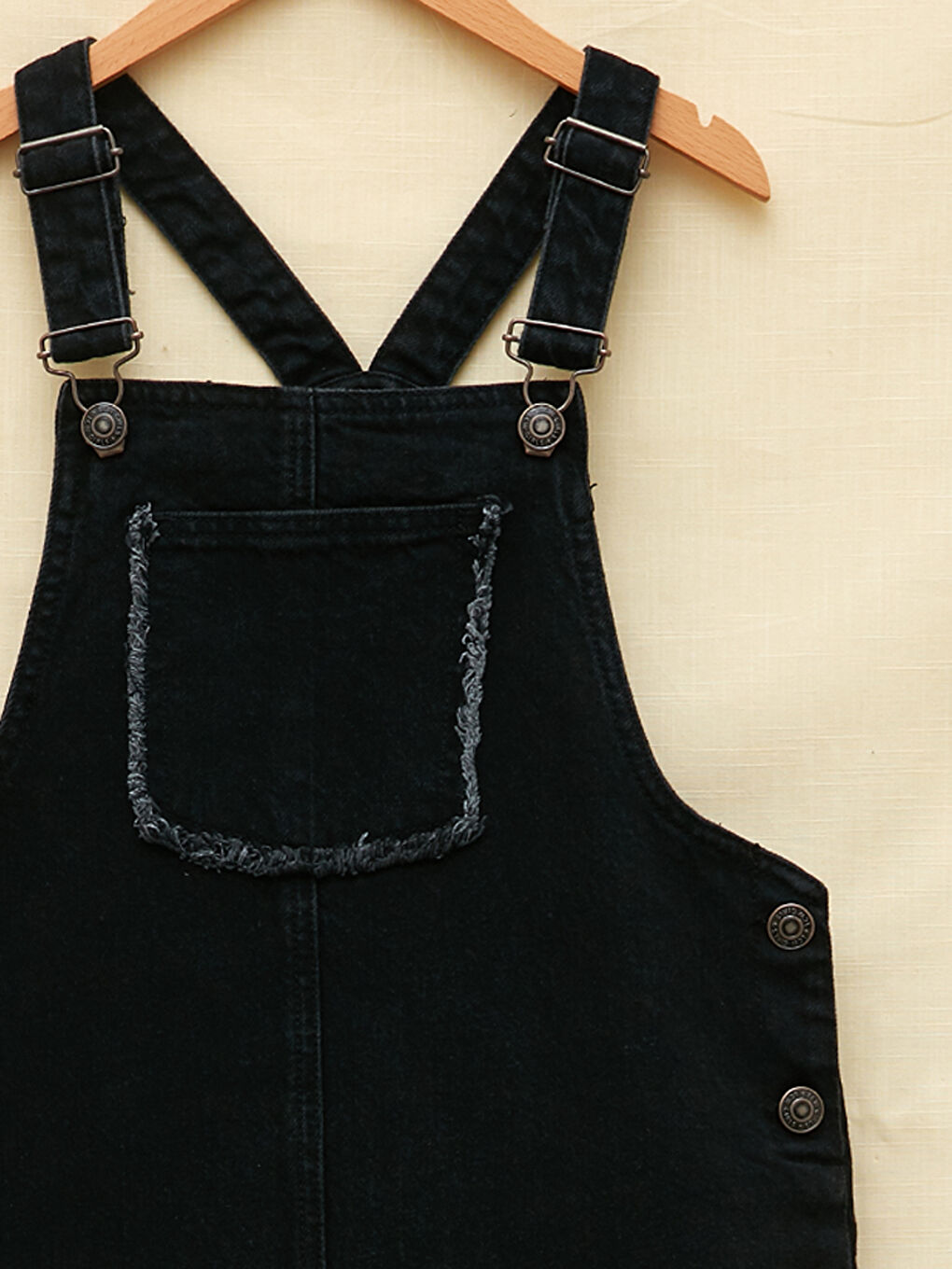 Джинсовое Платье Для Девочек На Бретелях С Квадратным Вырезом-2