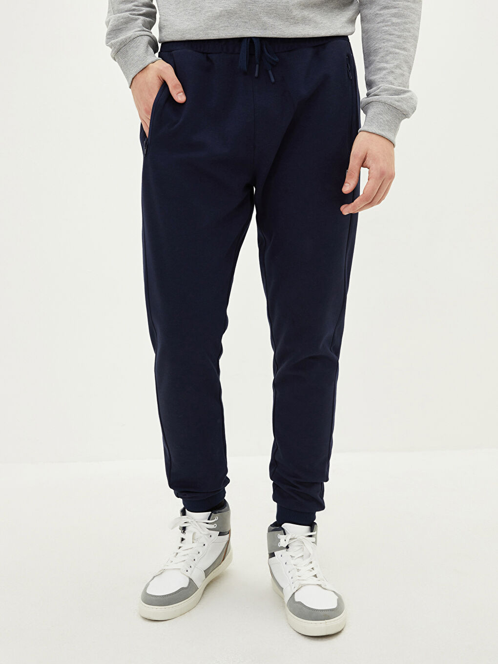 Lacivert Slim Fit Erkek Jogger Eşofman Altı-7